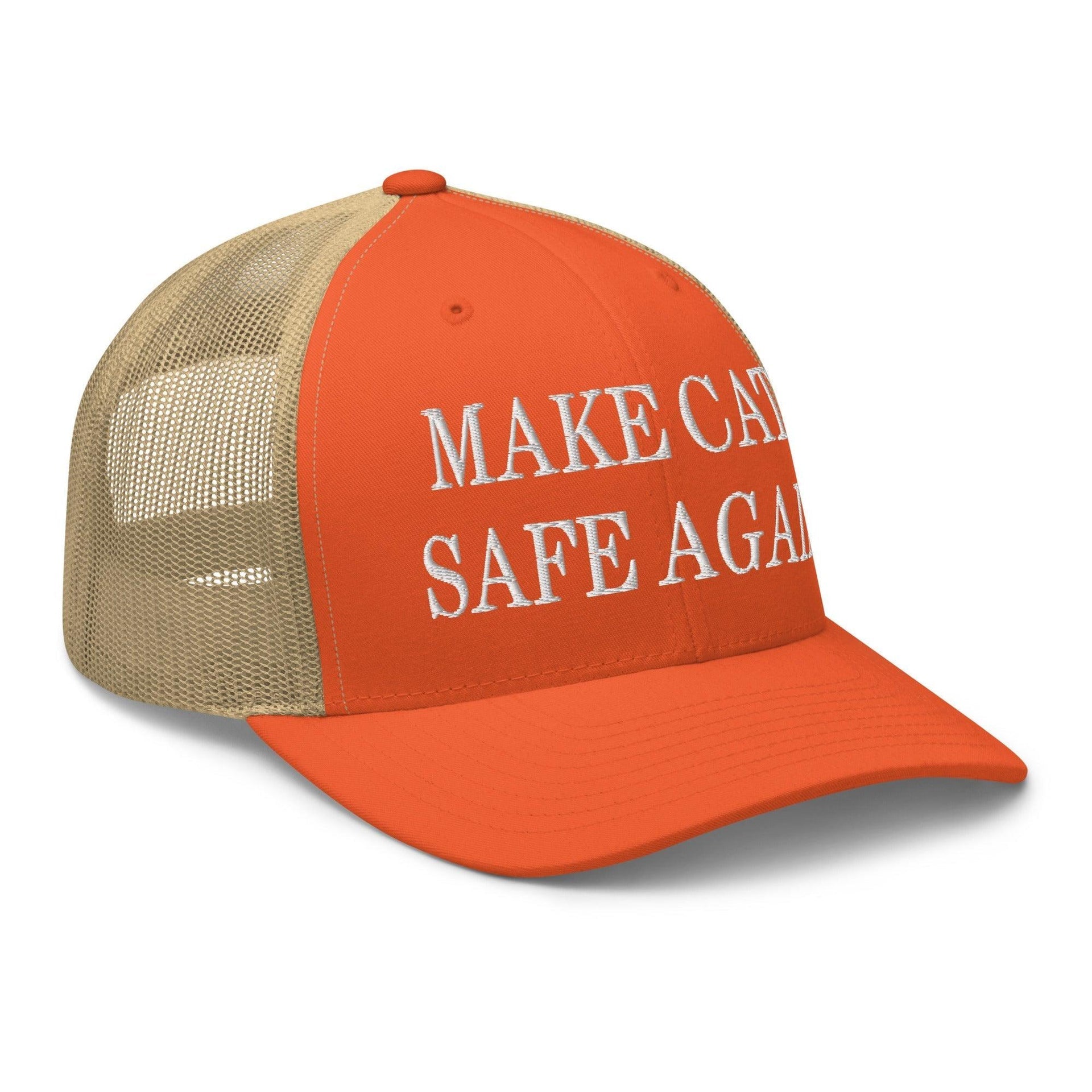 Make Cats Safe Again Embroidered Mesh Trucker Hat Capital Crowns Make Again Trucker Hats