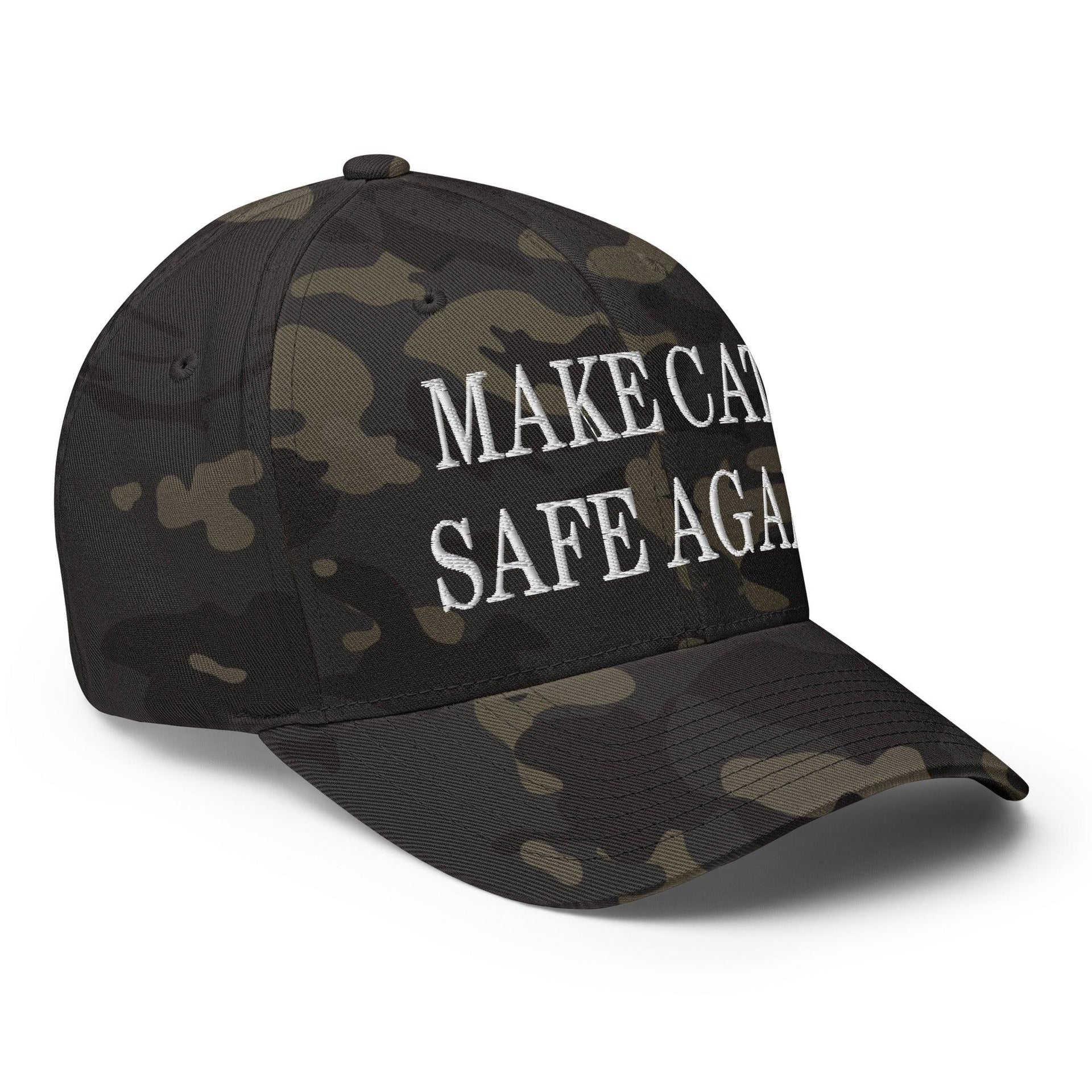 Make Cats Safe Again Embroidered Stretch Fit Baseball Hat Capital Crowns Make Again Stretch Fit