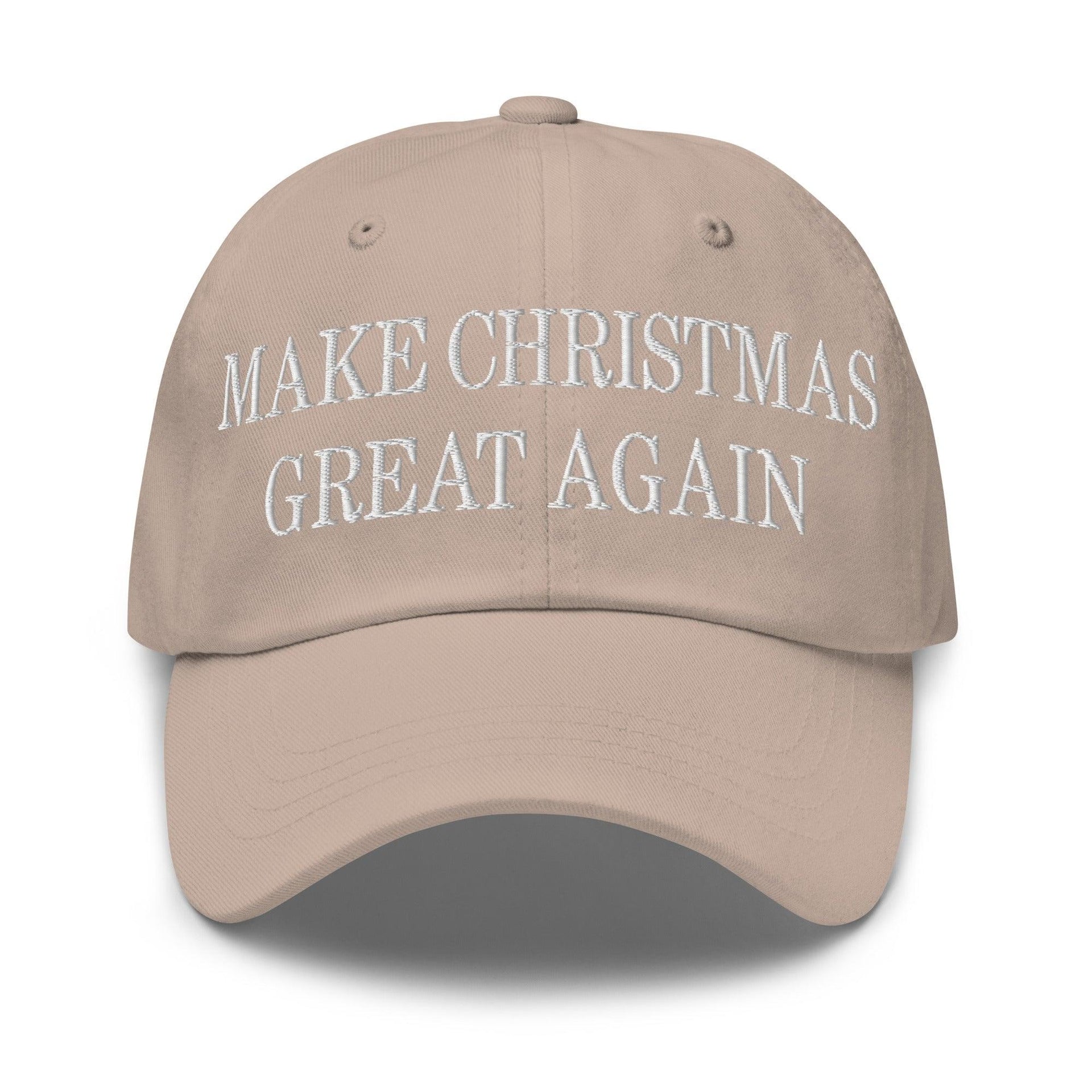 Make Christmas Great Again Embroidered Dad Hat Stone Capital Crowns Dad Hats LADs Make Again