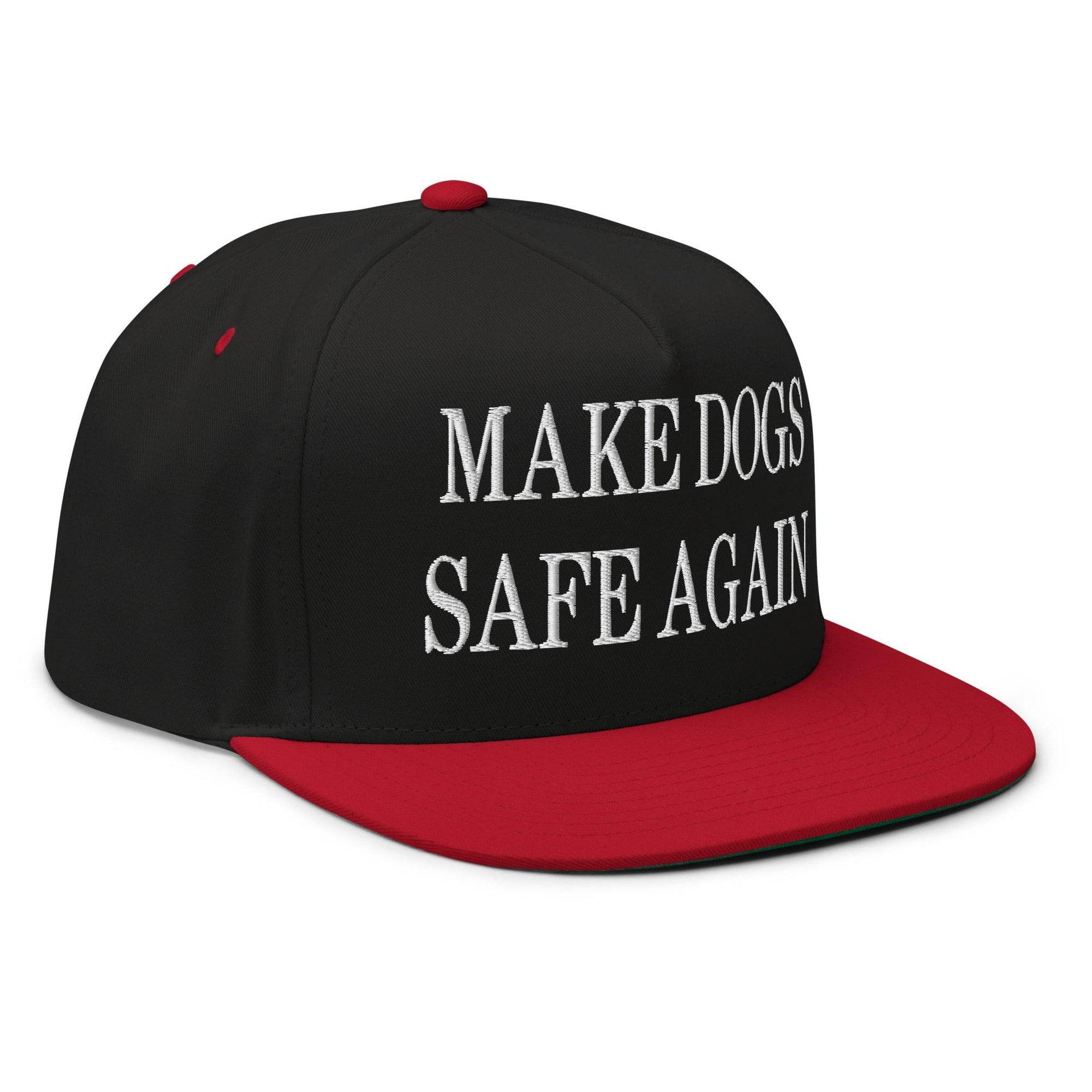 Make Dogs Safe Again Embroidered 5 Panel Flat Bill Brim Snapback Hat Capital Crowns Make Again Snapback Hats