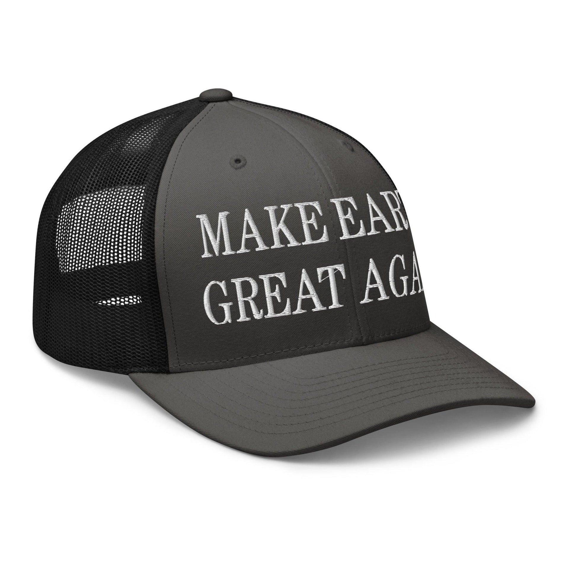 Make Earth Great Again Embroidered Mesh Trucker Hat Capital Crowns LADs Make Again Trucker Hats