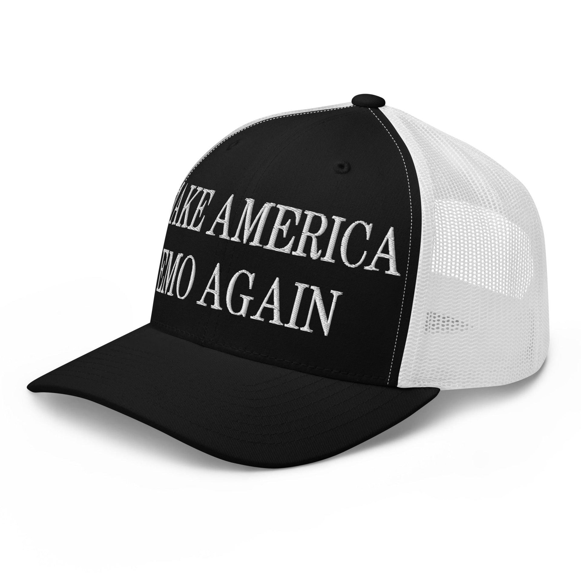 Make Us Emo Again Embroidered Mesh Trucker Hat Capital Crowns Make Again Trucker Hats