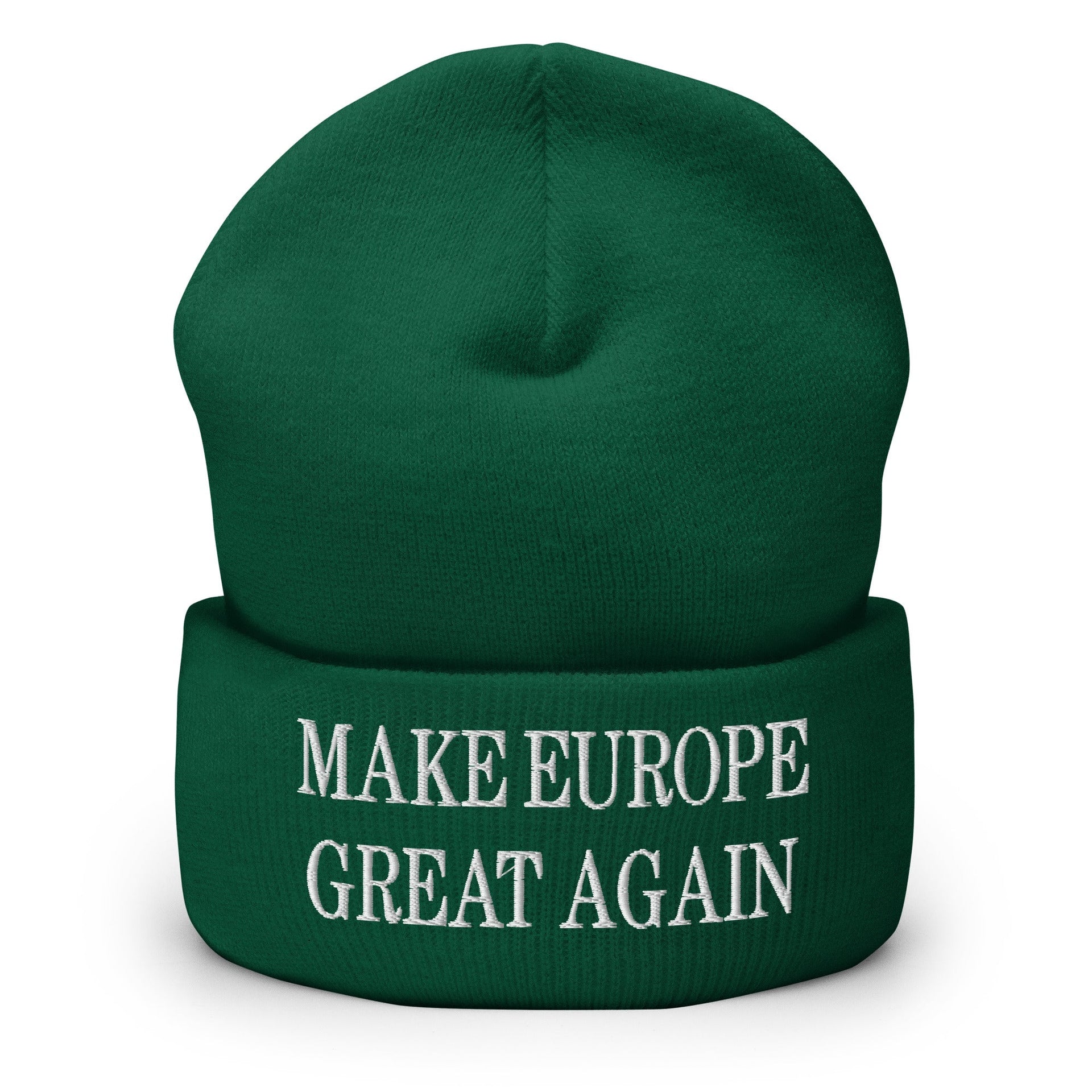 Make Europe Great Again Embroidered Knit Cuffed Beanie Spruce Beanies Capital Crowns LADs Make Again