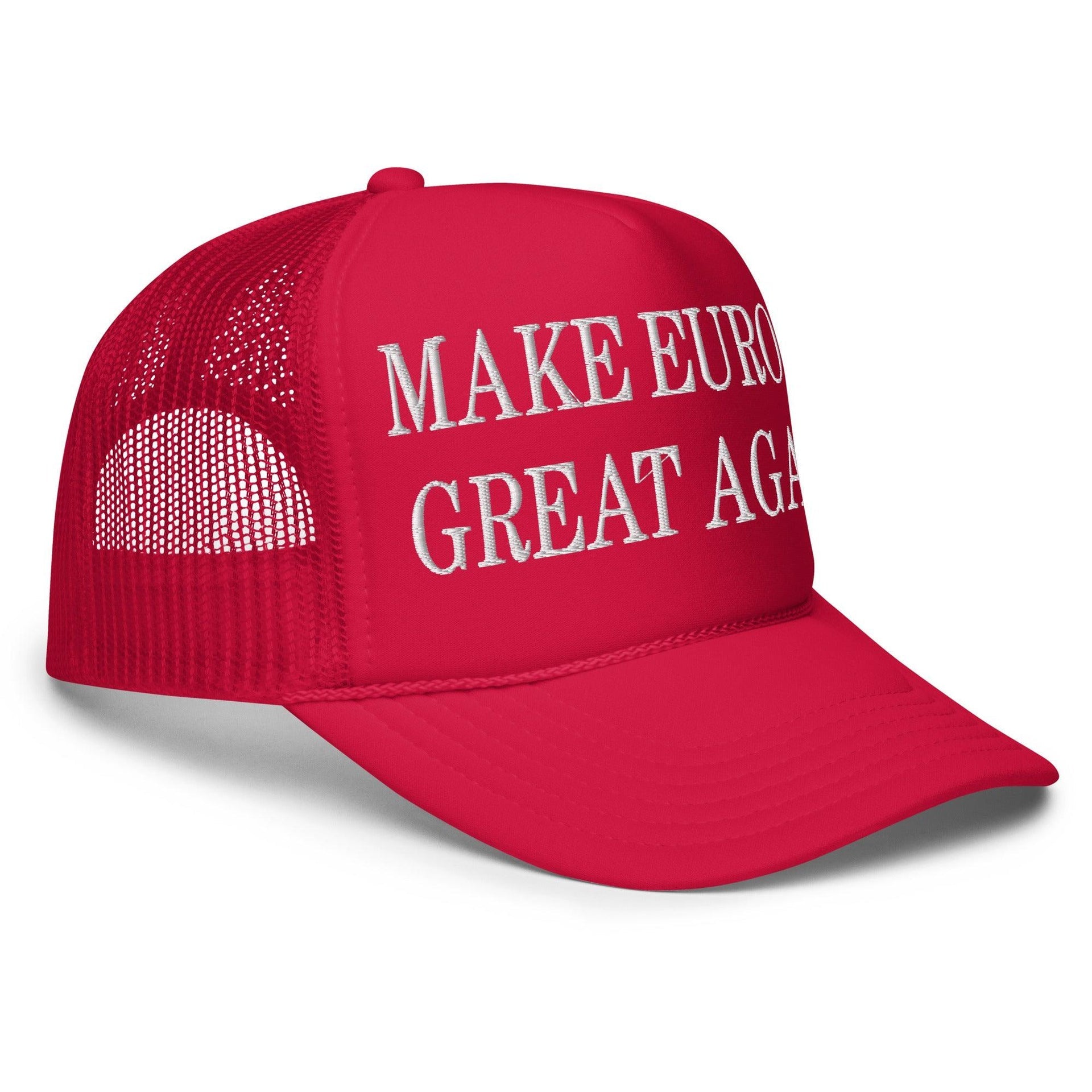 Make Europe Great Again Embroidered Trucker Hat Capital Crowns LADs Make Again Trucker Hats