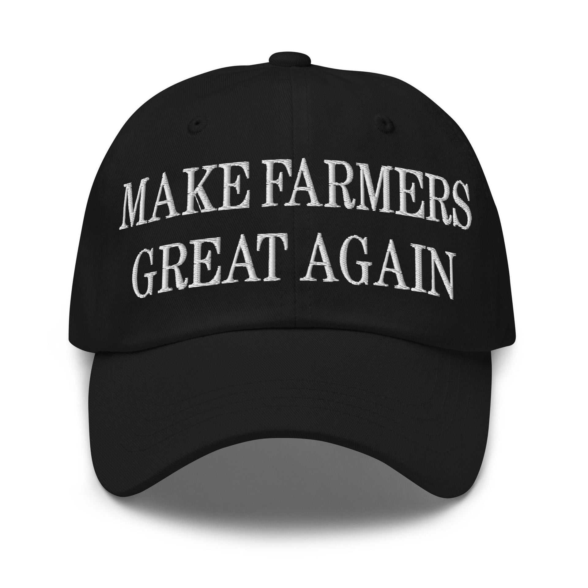 Make Farmers Great Again Embroidered Dad Hat Black Capital Crowns Dad Hats LADs Make Again