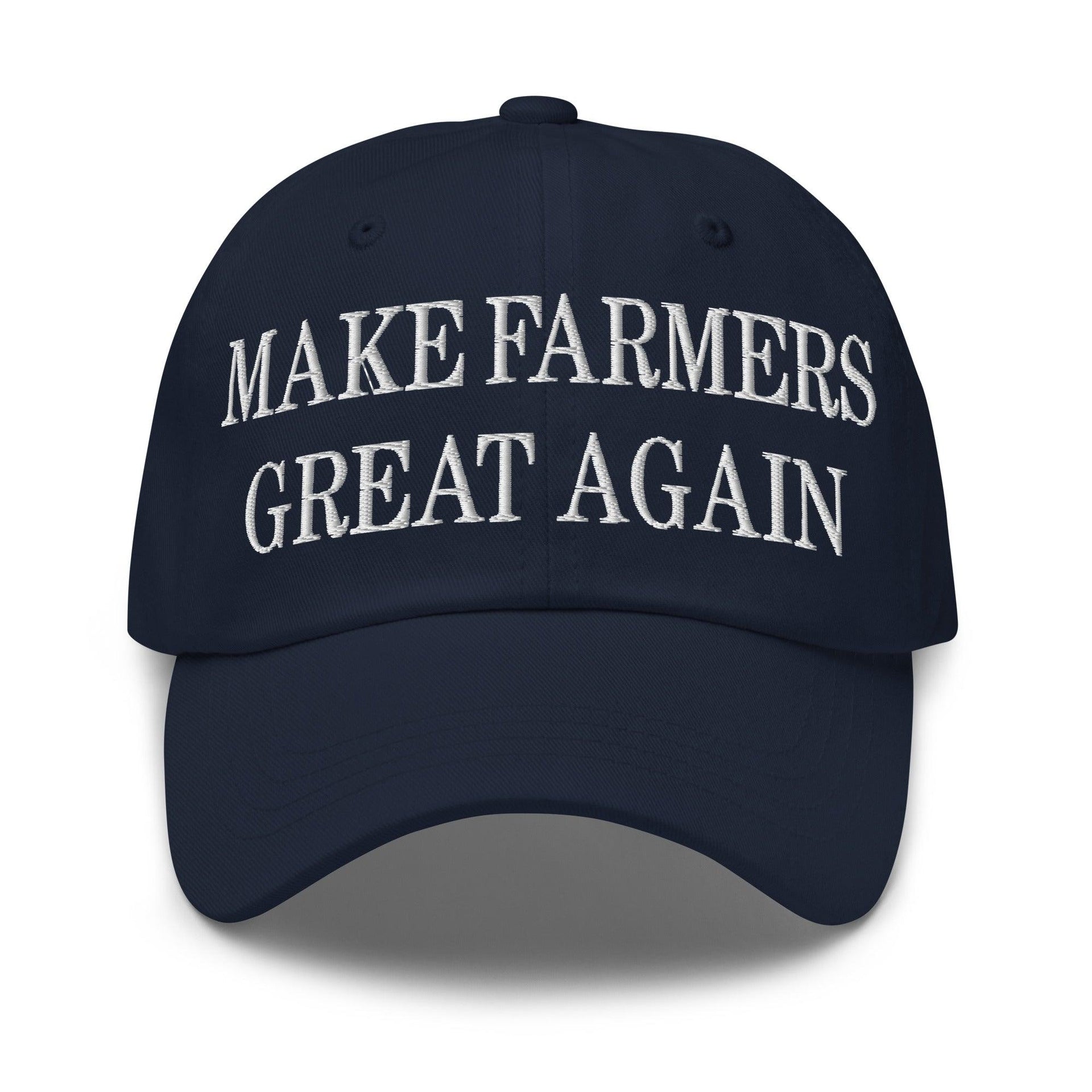 Make Farmers Great Again Embroidered Dad Hat Navy Capital Crowns Dad Hats LADs Make Again