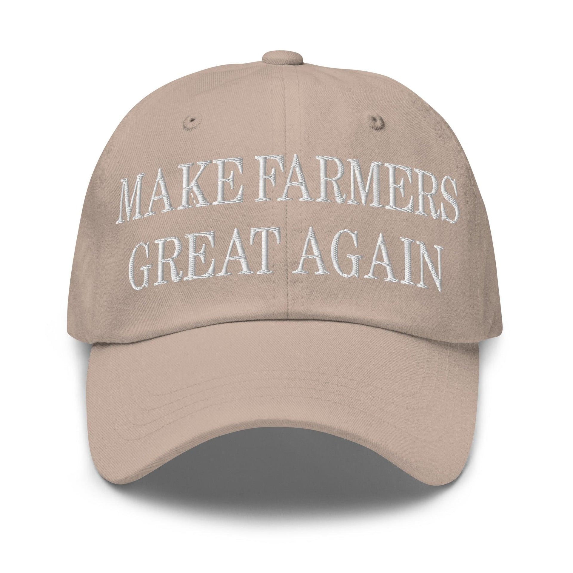 Make Farmers Great Again Embroidered Dad Hat Stone Capital Crowns Dad Hats LADs Make Again