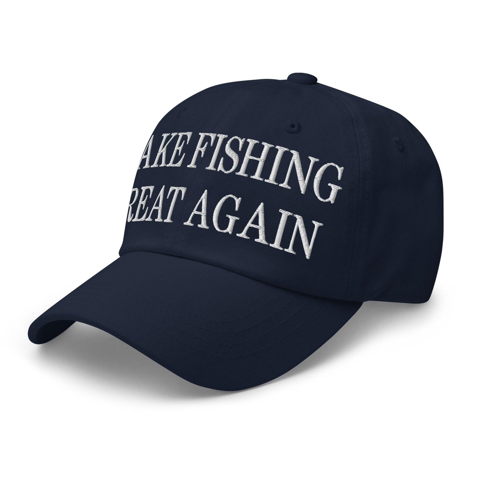 Make Fishing Great Again Embroidered Dad Hat Capital Crowns Dad Hats LADs Make Again