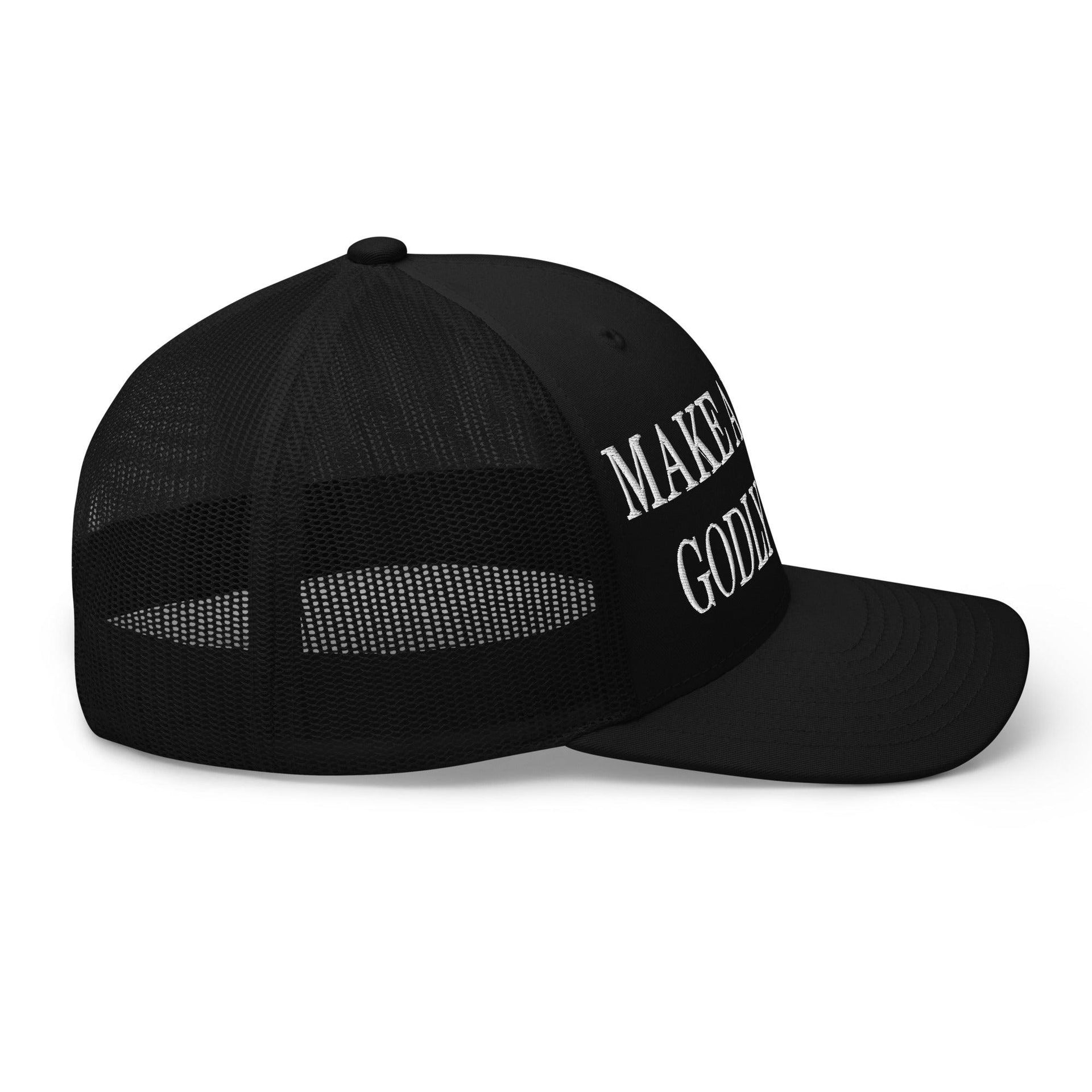 Make Us Godly Again Embroidered Mesh Trucker Hat Capital Crowns Make Again Trucker Hats