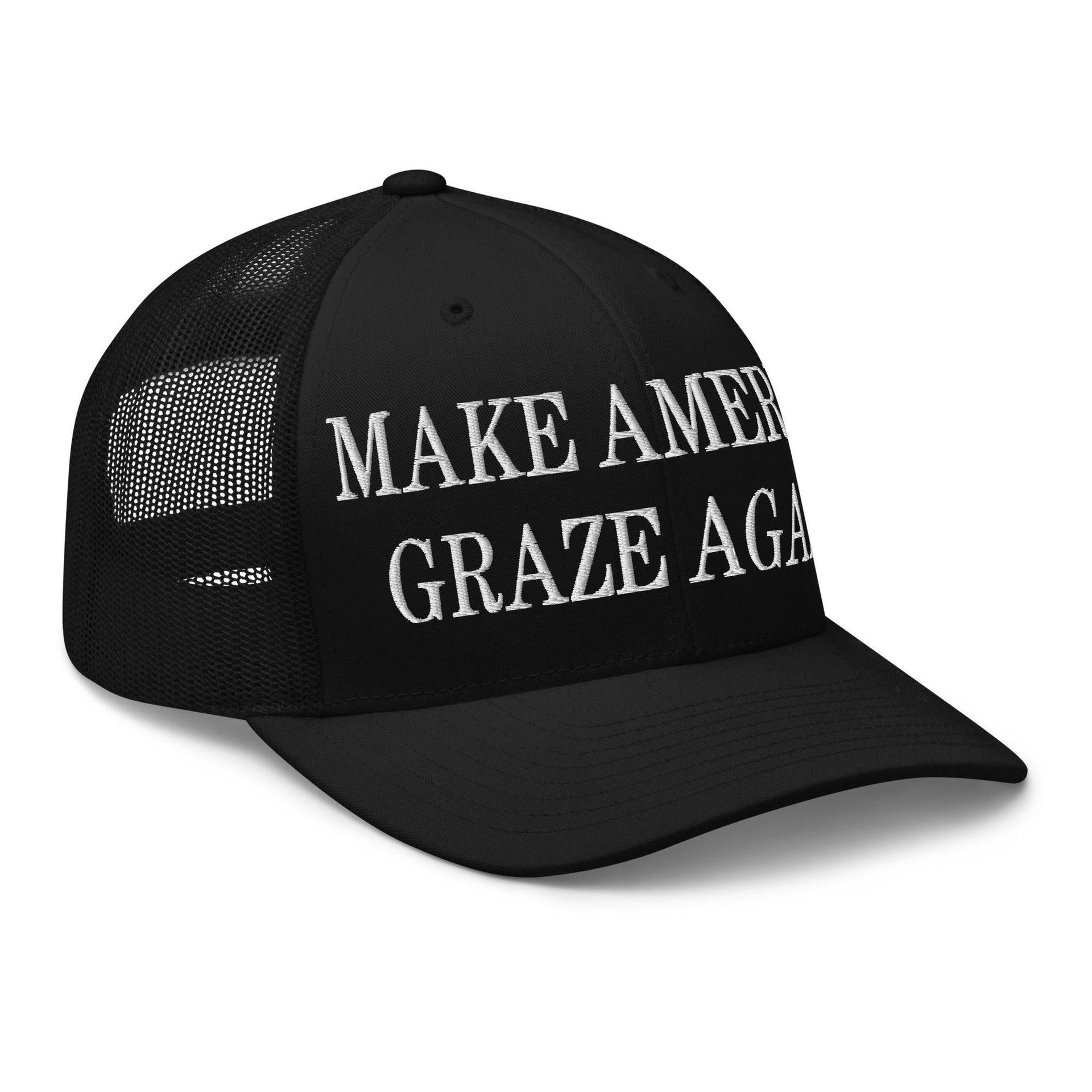 Make Us Graze Again Embroidered Mesh Trucker Hat Capital Crowns LADs Make Again Trucker Hats