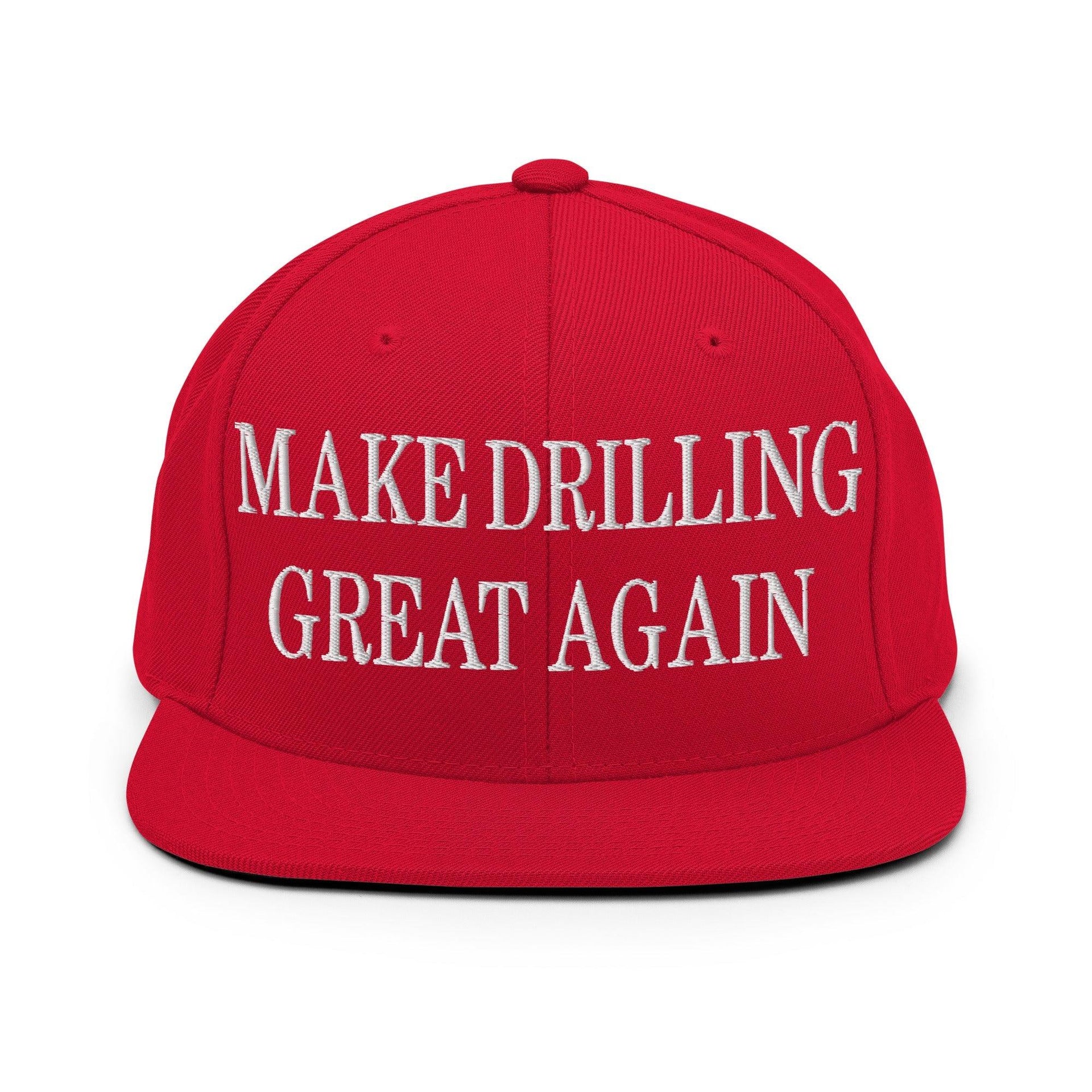 Make Them Great Again Embroidered Flat Bill Brim Snapback Hat Red Capital Crowns LADs Make Again