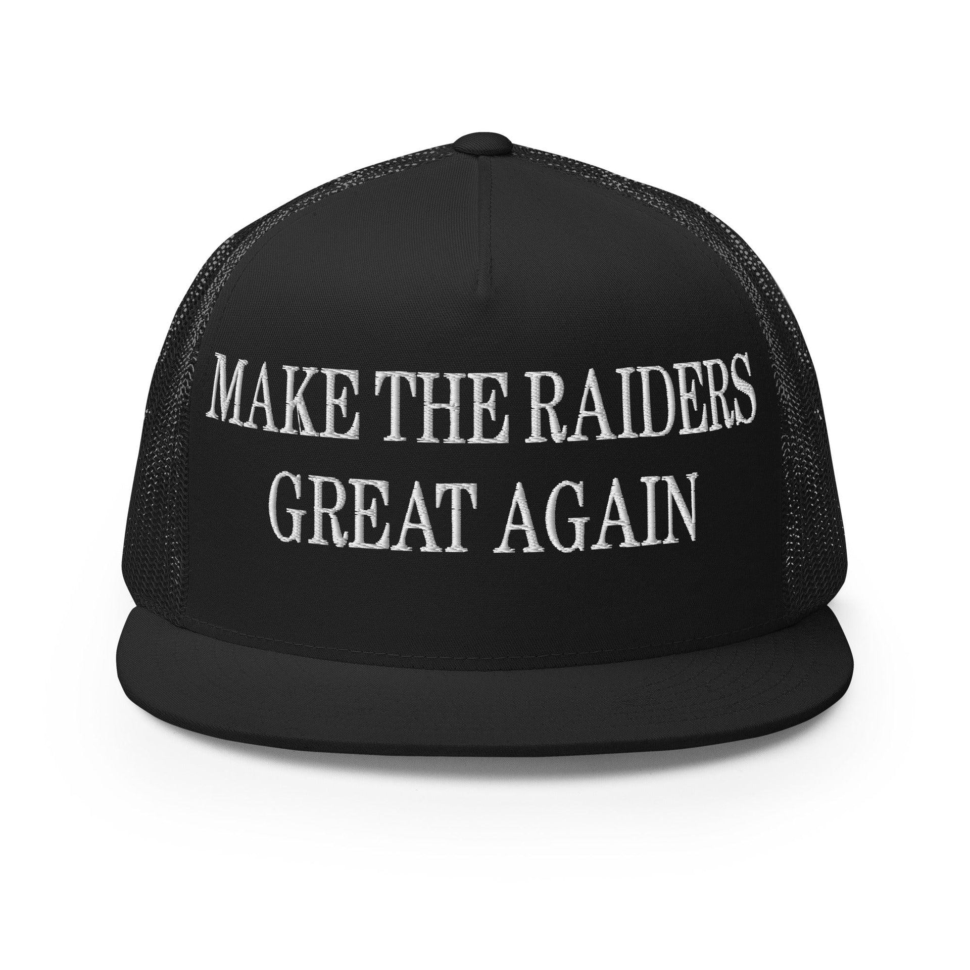 Make Them Great Again Embroidered Mesh Flat Bill Brim Trucker Hat Black Capital Crowns Football LADs Make Again Trucker Hats
