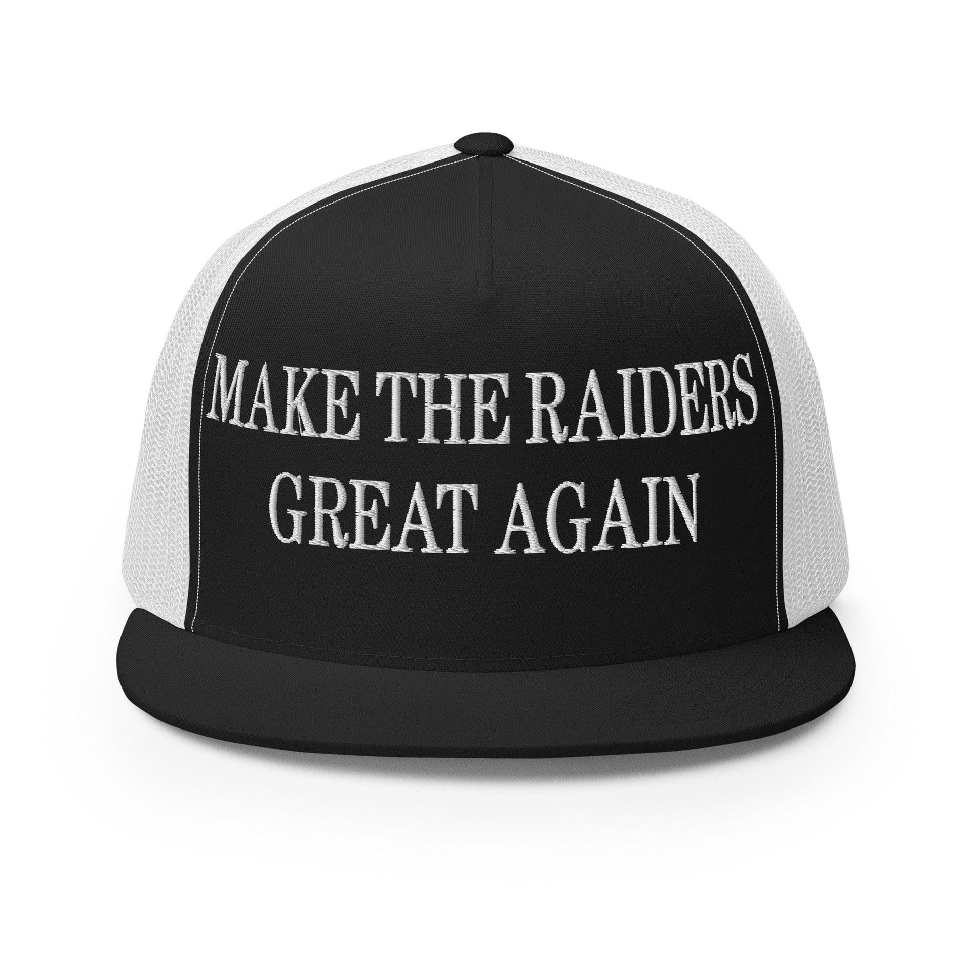 Make Them Great Again Embroidered Mesh Flat Bill Brim Trucker Hat Black White Capital Crowns Football LADs Make Again Trucker Hats