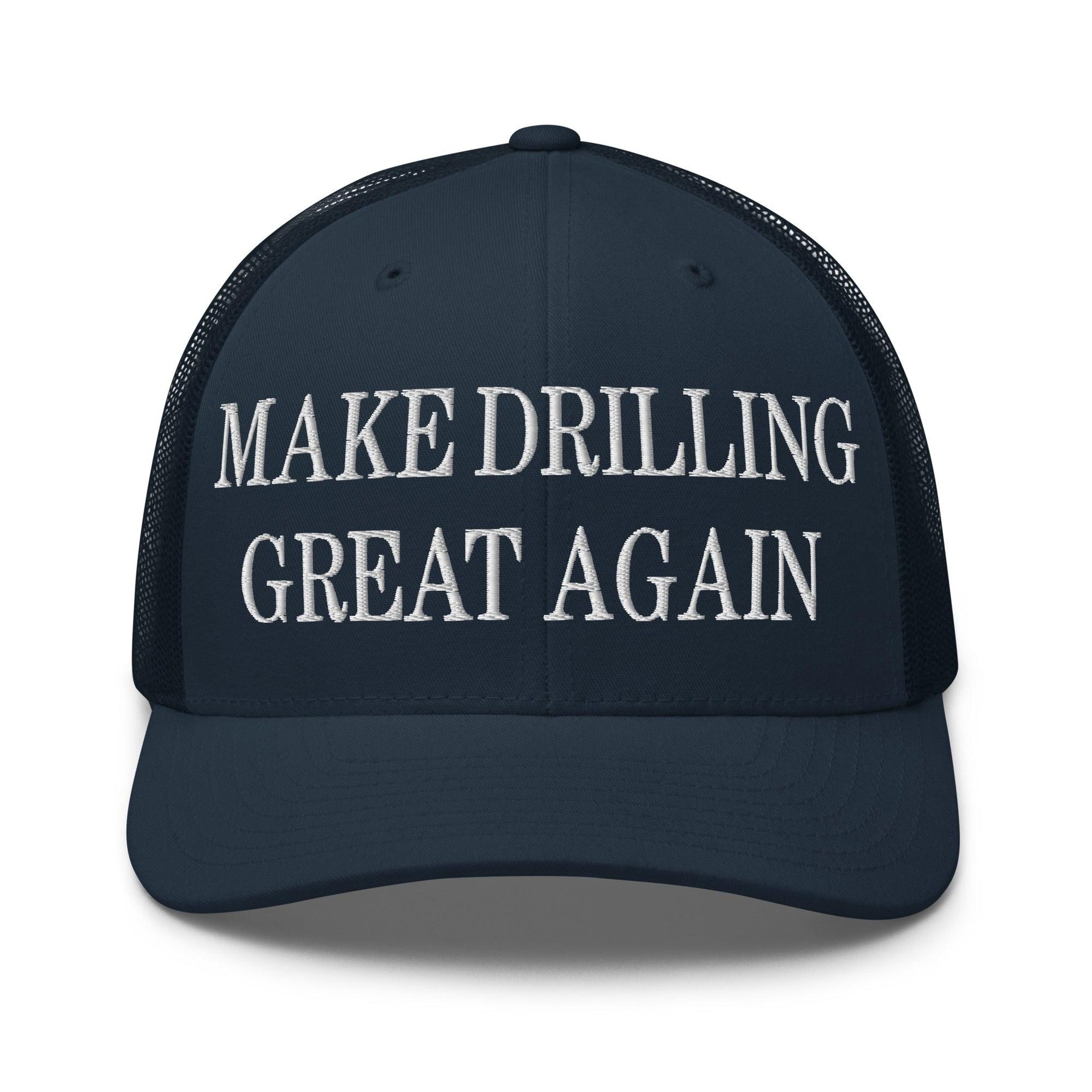 Make Them Great Again Embroidered Mesh Trucker Hat Navy Capital Crowns Make Again Trucker Hats