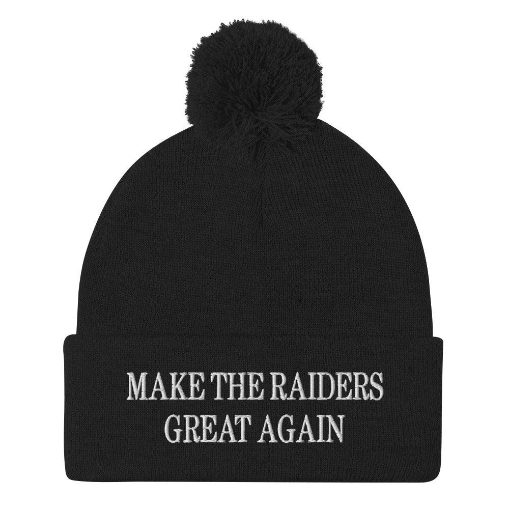 Make Them Great Again Knit Pom Pom Beanie Black Beanies Capital Crowns Football