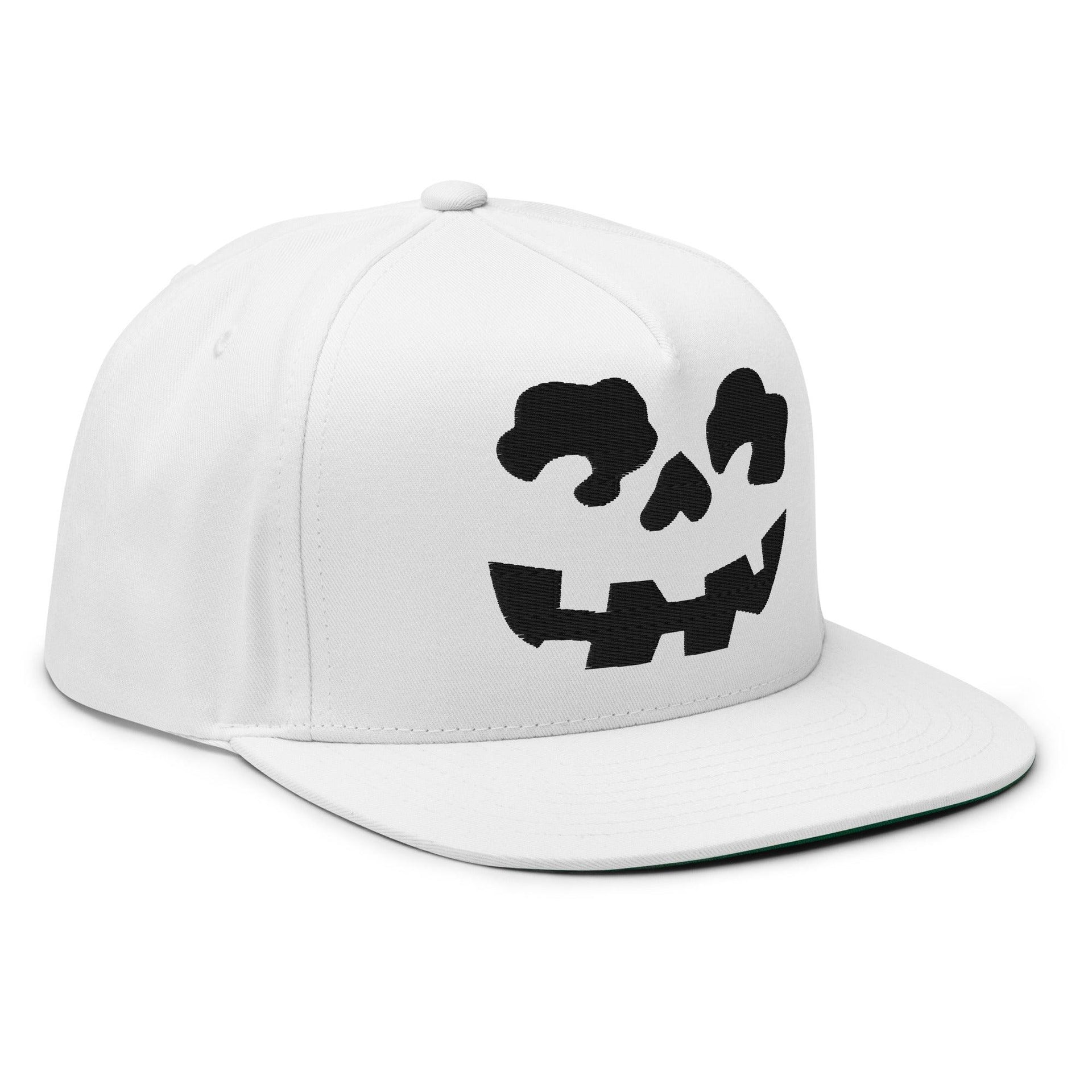 Make Us Great Again MAGA Skull Halloween Flat Bill Brim 5 Panel Snapback Hat Capital Crowns Conservative Halloween LADs Make Again Snapback Hats Trump Halloween White