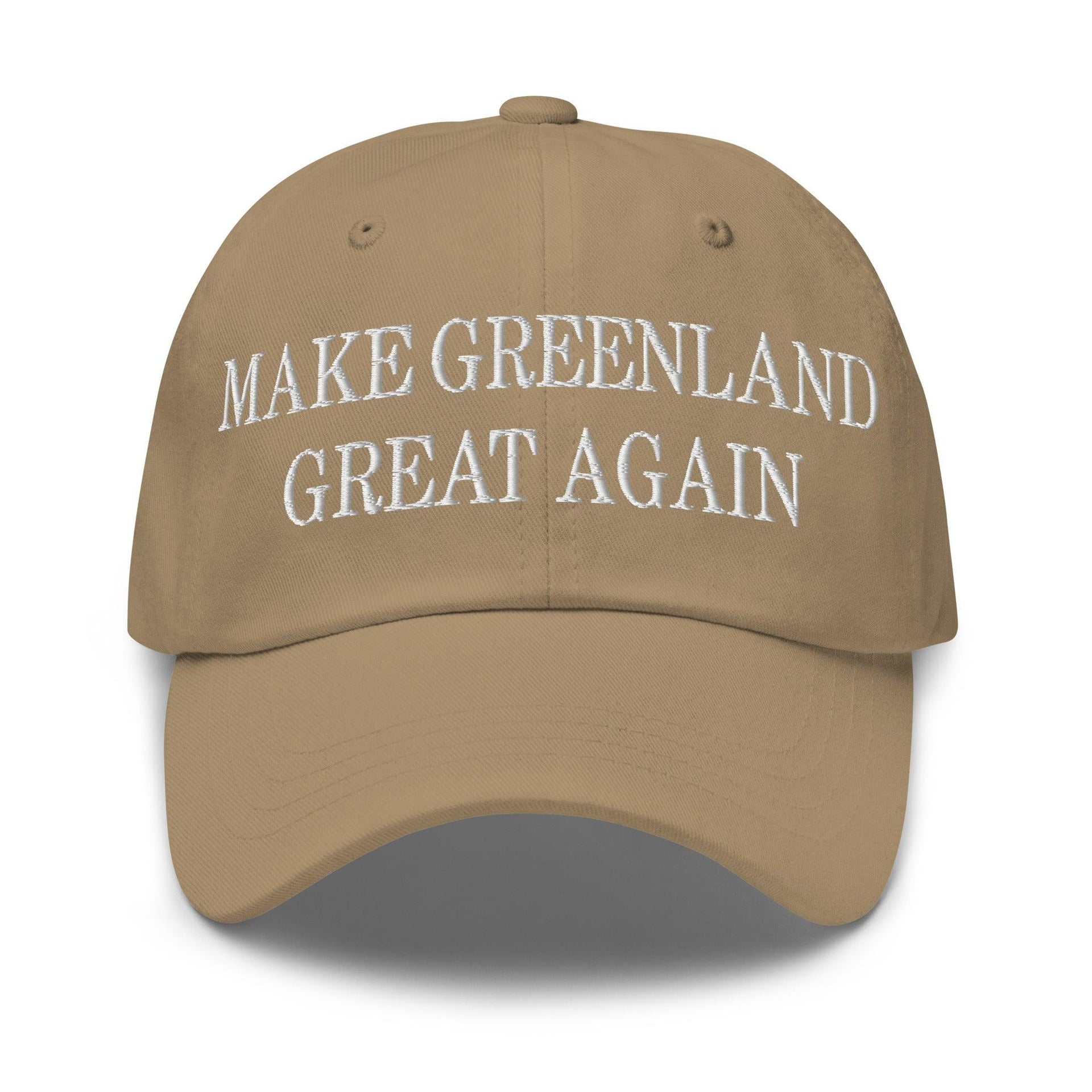 Make Greenland Great Again Embroidered Dad Hat Khaki Capital Crowns Conservative Dad Hats LADs Make Again