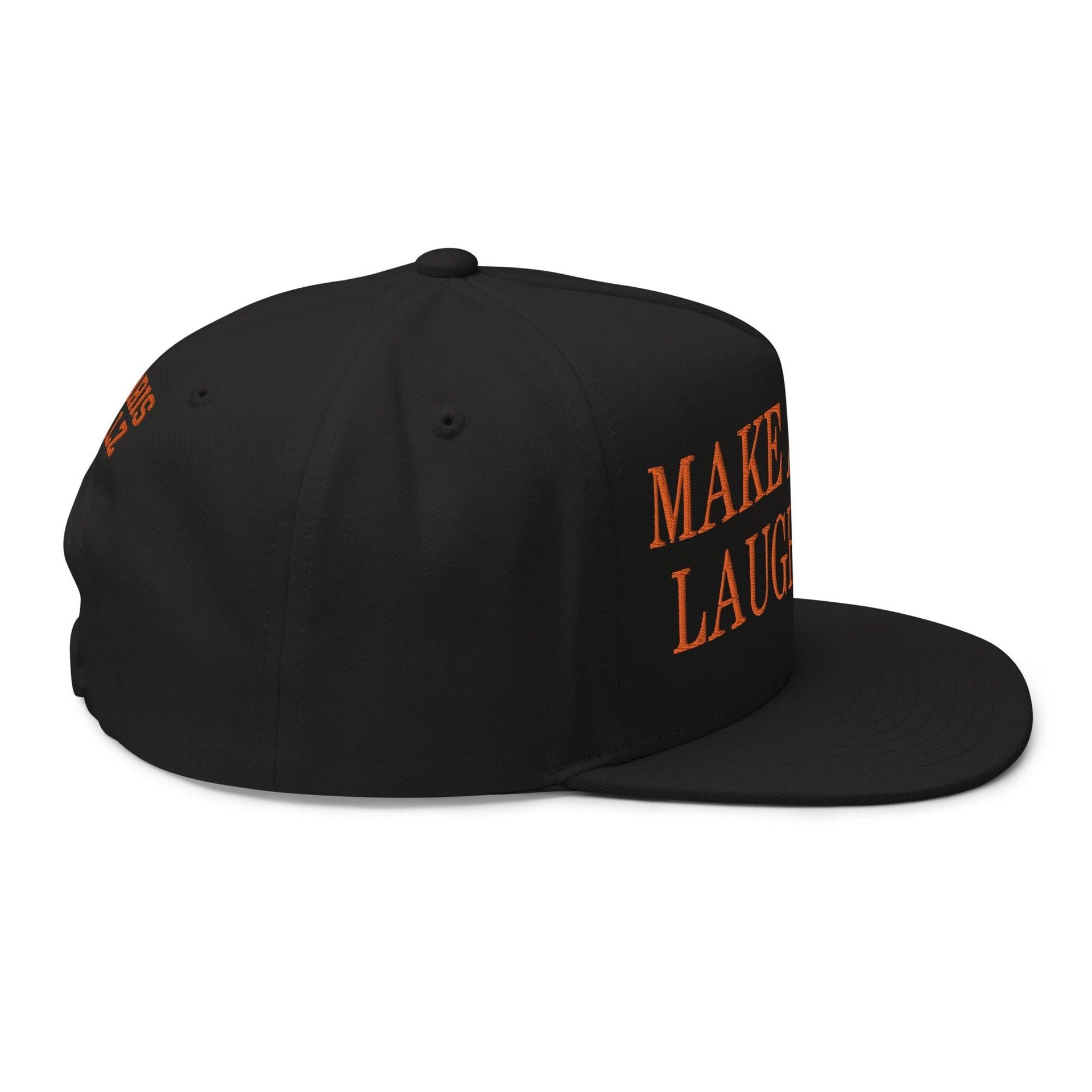 Make Us Laugh Again MALA Halloween Embroidered Flat Bill Brim 5 Panel Snapback Hat Capital Crowns Harris Halloween LADs Liberal Make Again Snapback Hats