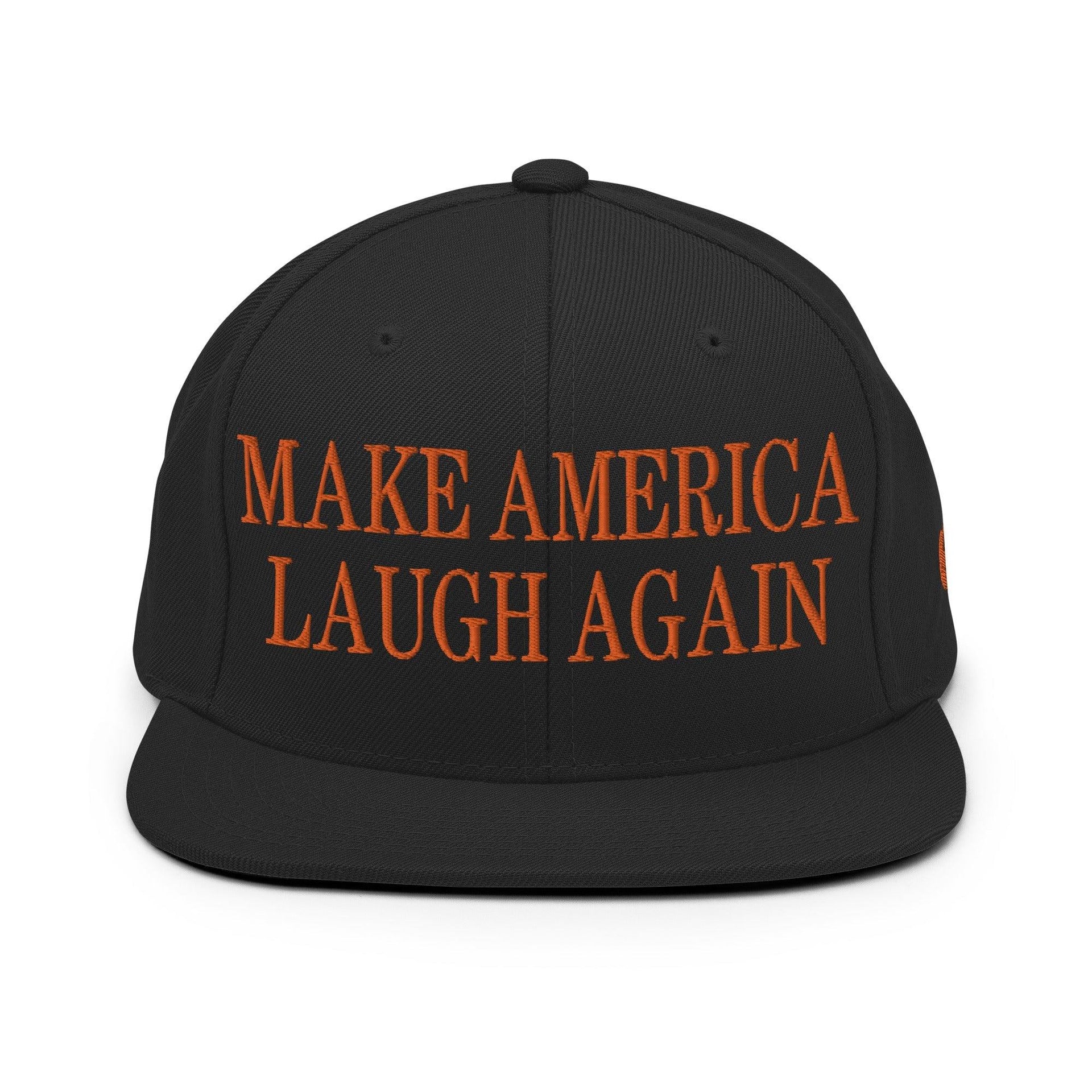 Make Us Laugh Again MALA Halloween Embroidered Flat Bill Brim Snapback Hat Default Title Capital Crowns Harris Halloween LADs Liberal Make Again Snapback Hats