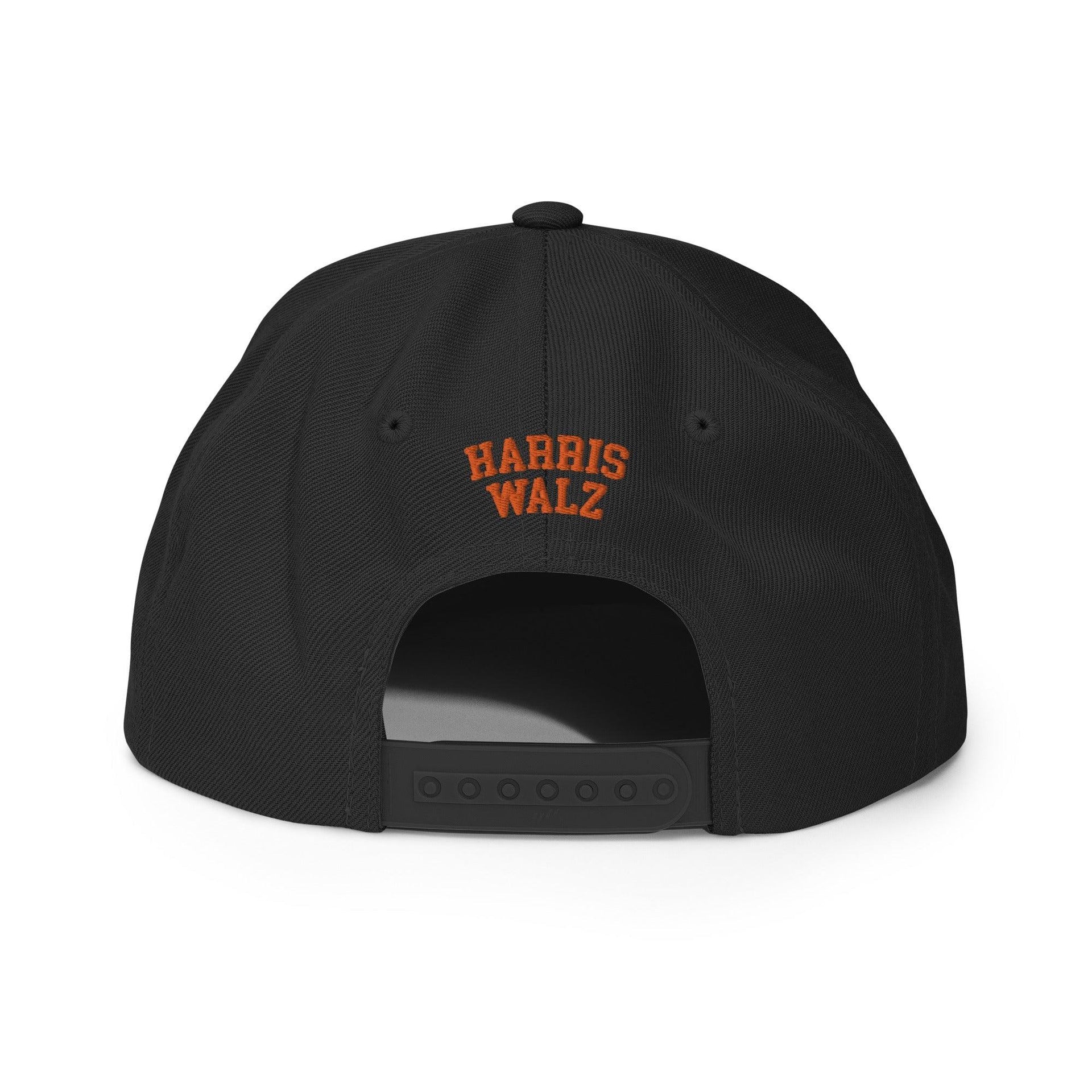 Make Us Laugh Again MALA Halloween Embroidered Flat Bill Brim Snapback Hat Capital Crowns Harris Halloween LADs Liberal Make Again Snapback Hats