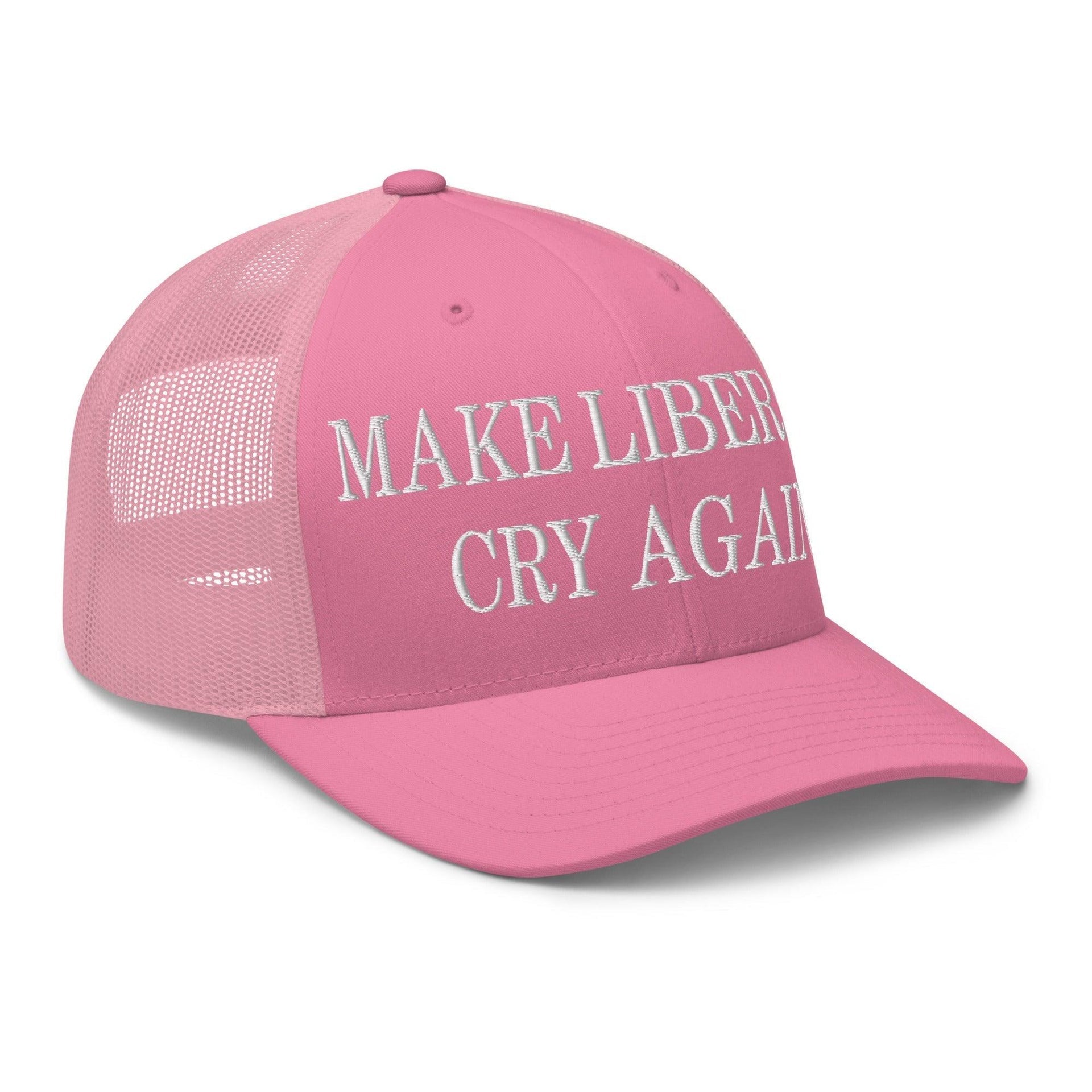 Make Liberals Cry Again Embroidered Mesh Trucker Hat Capital Crowns LADs Make Again Trucker Hats