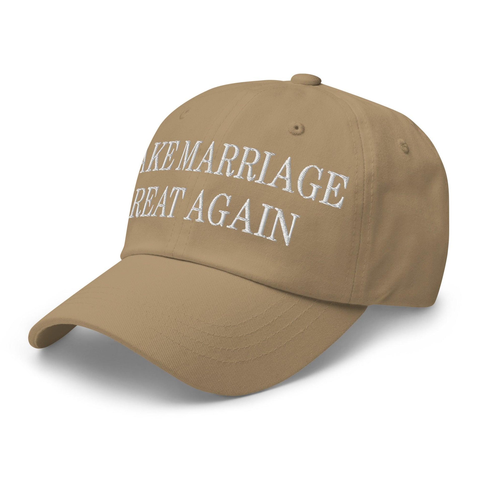 Make Marriage Great Again Embroidered Dad Hat Capital Crowns Dad Hats LADs Make Again