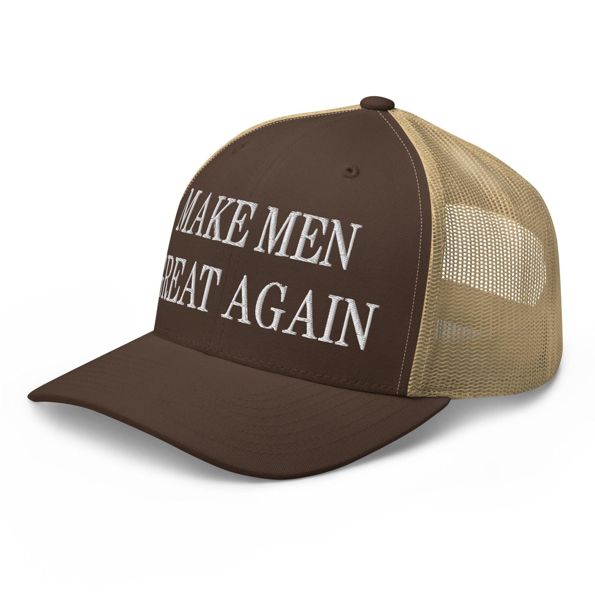Make Men Great Again Embroidered Mesh Trucker Hat Capital Crowns Make Again Trucker Hats