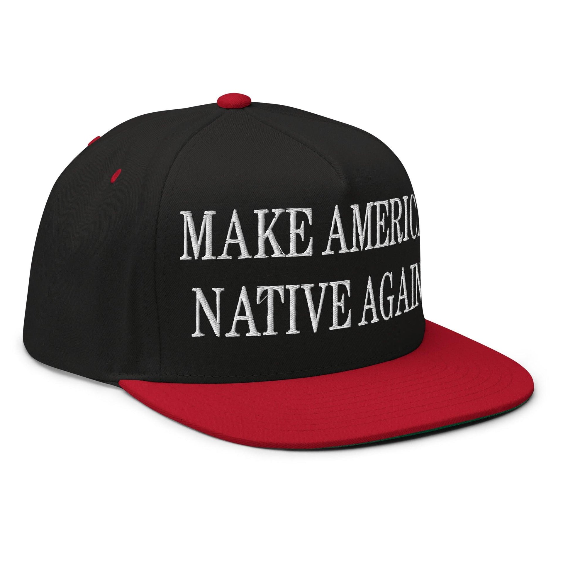Make Us Native Again Embroidered 5 Panel Flat Bill Brim Snapback Hat Capital Crowns LADs Make Again Snapback Hats