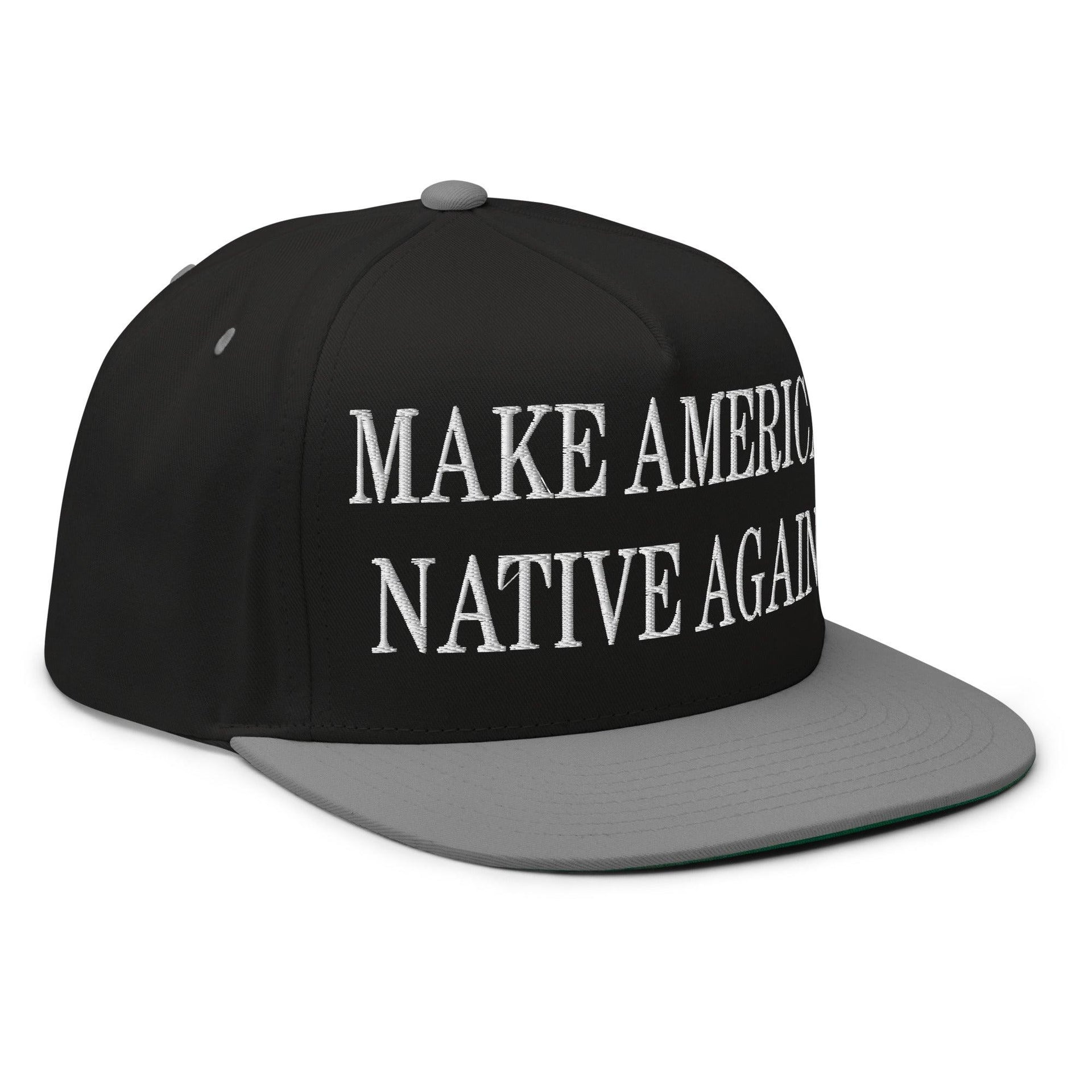 Make Us Native Again Embroidered 5 Panel Flat Bill Brim Snapback Hat Capital Crowns LADs Make Again Snapback Hats
