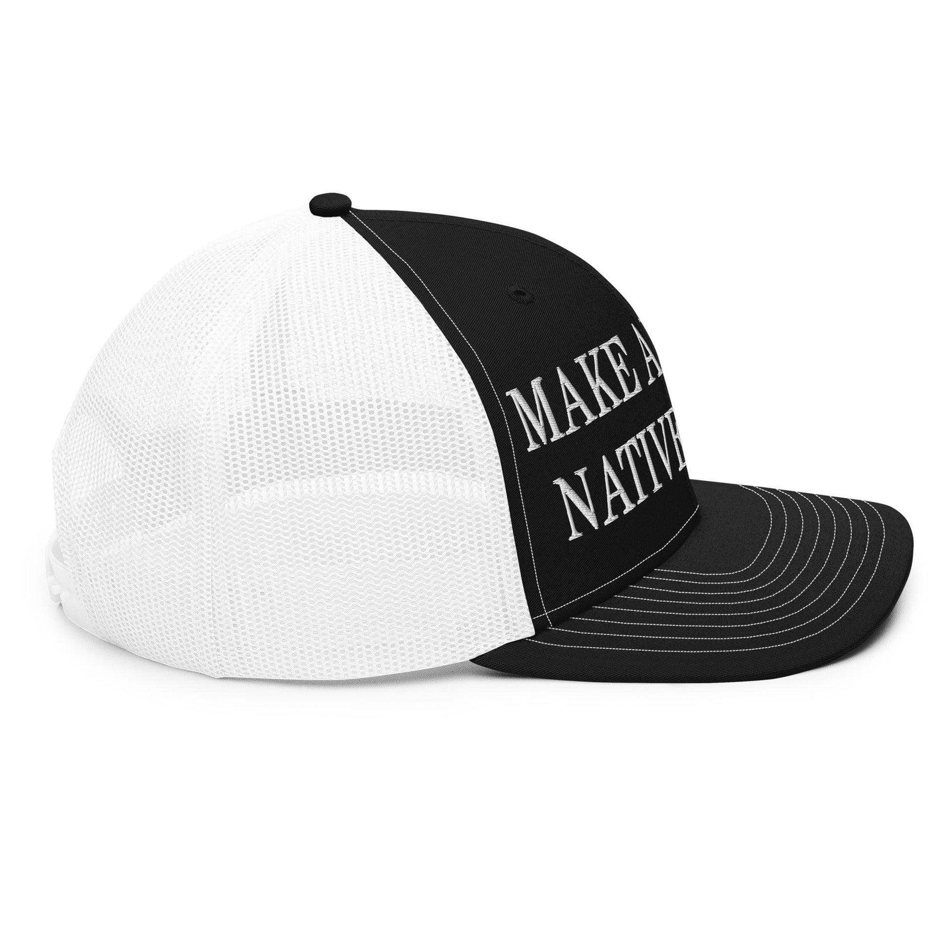 Make Us Native Again Embroidered Classic Mesh Trucker Hat Capital Crowns Make Again Trucker Hats