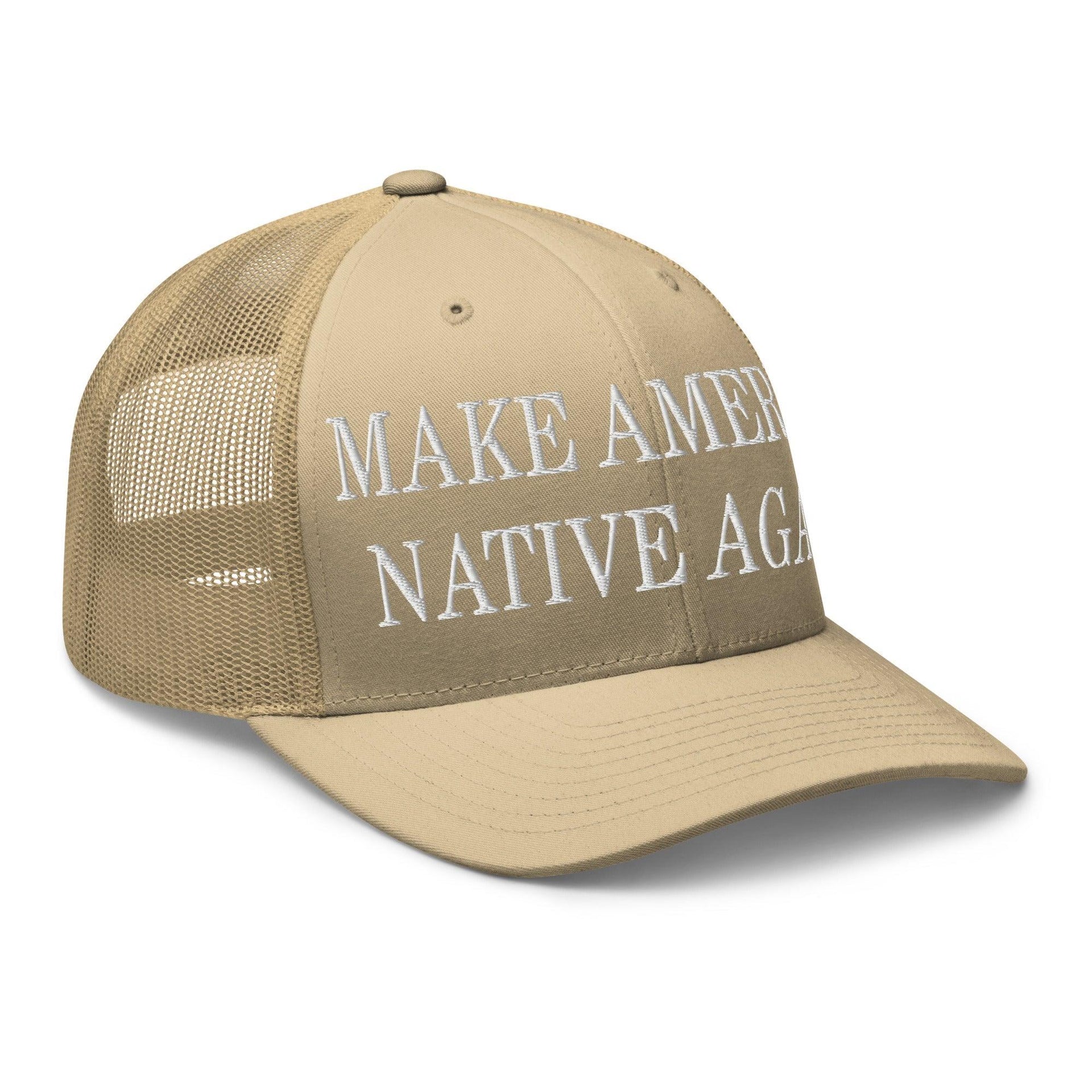 Make Us Native Again Embroidered Mesh Trucker Hat Capital Crowns Make Again Trucker Hats
