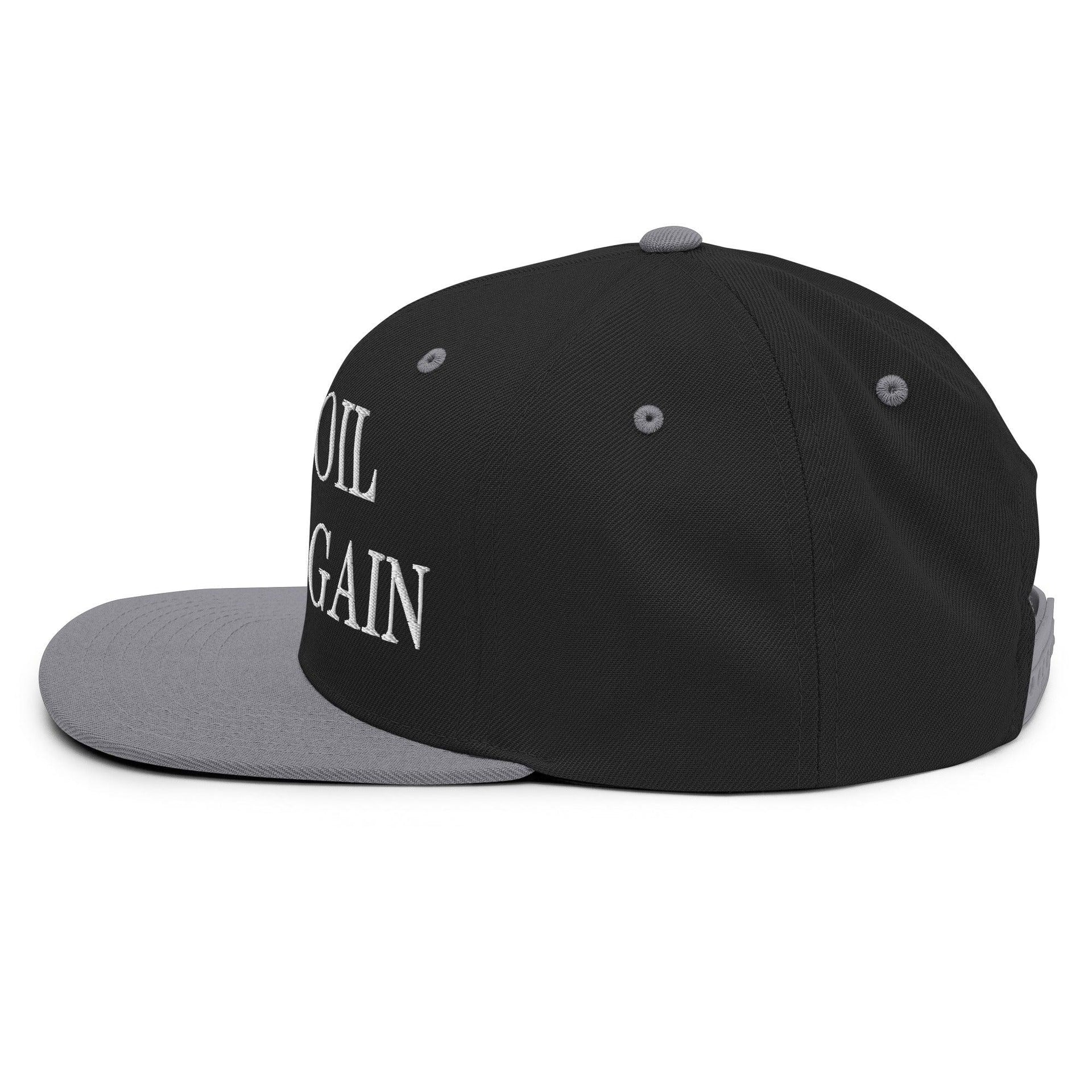 Make Oil Great Again Embroidered Flat Bill Brim Snapback Hat Capital Crowns LADs Make Again