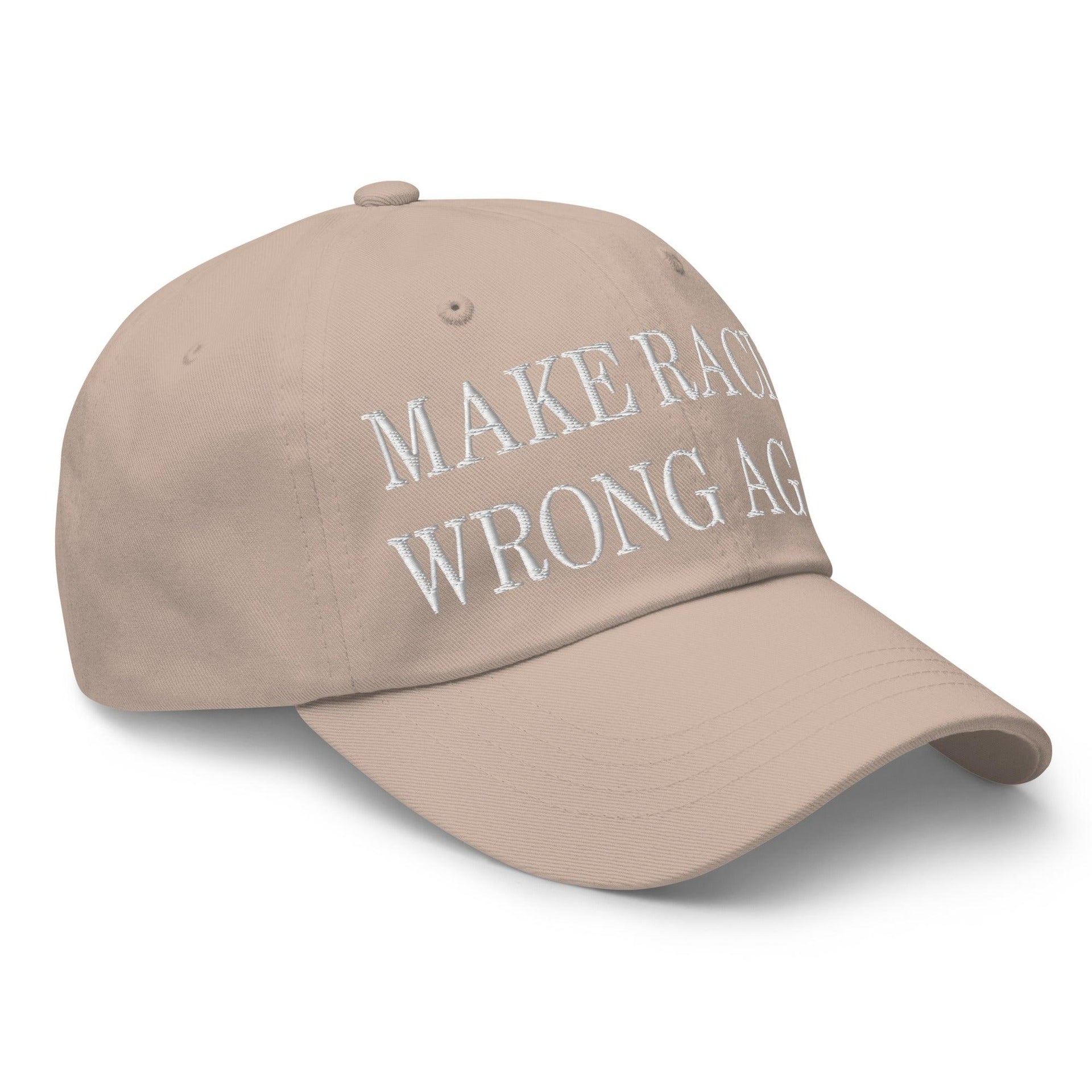 Make Racism Wrong Again Embroidered Dad Hat Capital Crowns Dad Hats Make Again