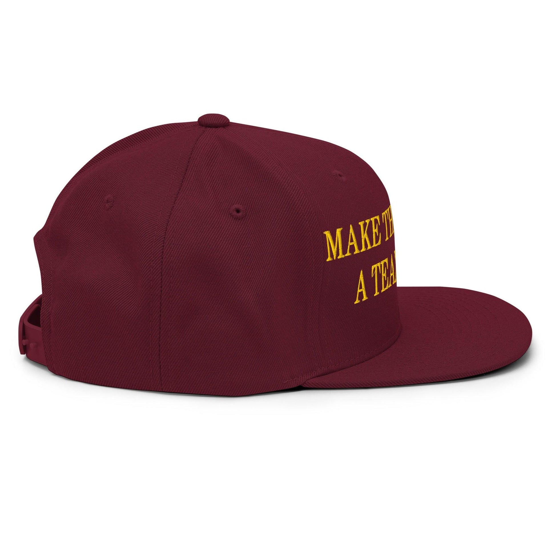 Make The Redskins a Team Again Embroidered Flat Bill Brim Snapback Hat Capital Crowns LADs Make Again