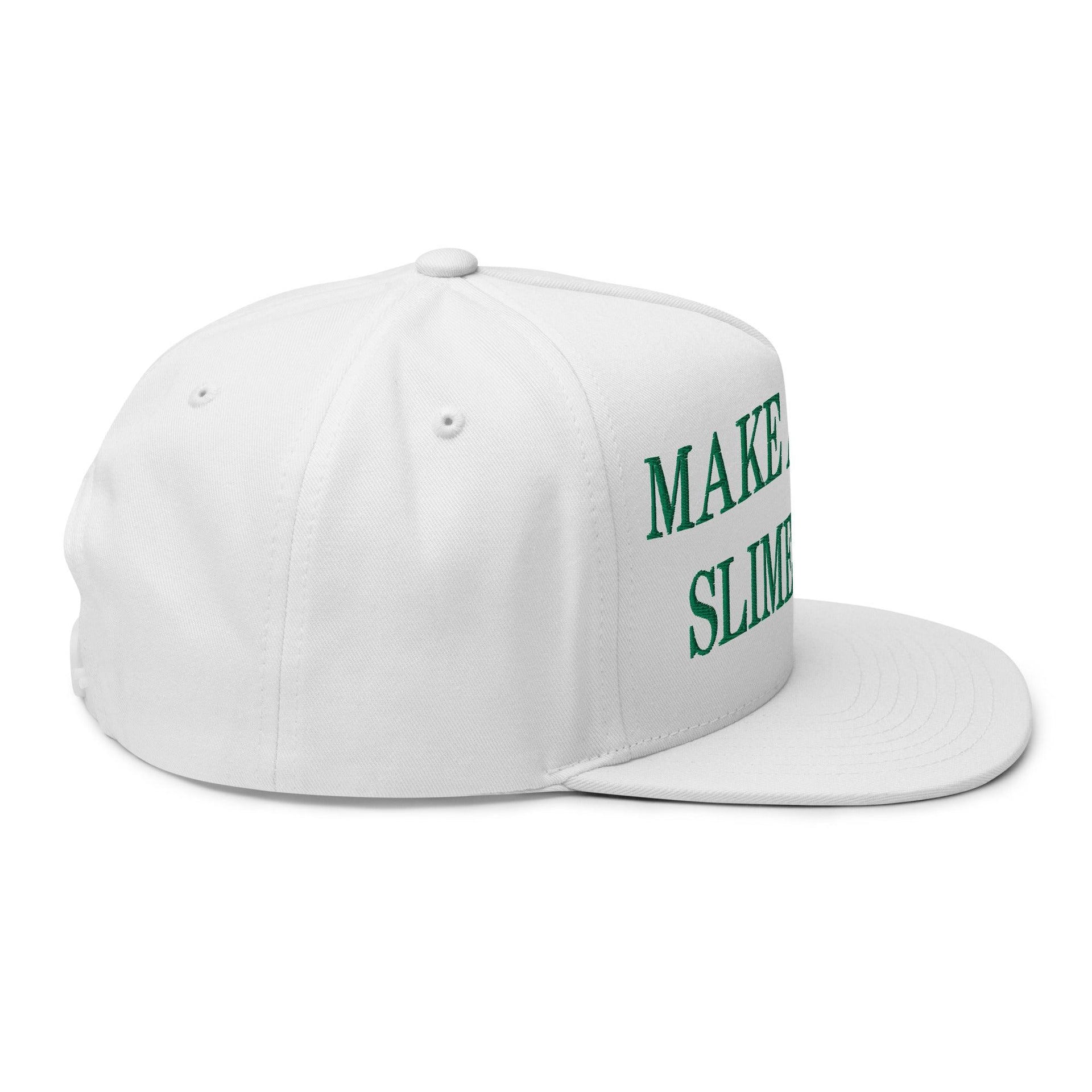 Make Us Slime Again Embroidered 5 Panel Flat Bill Brim Snapback Hat Capital Crowns Make Again