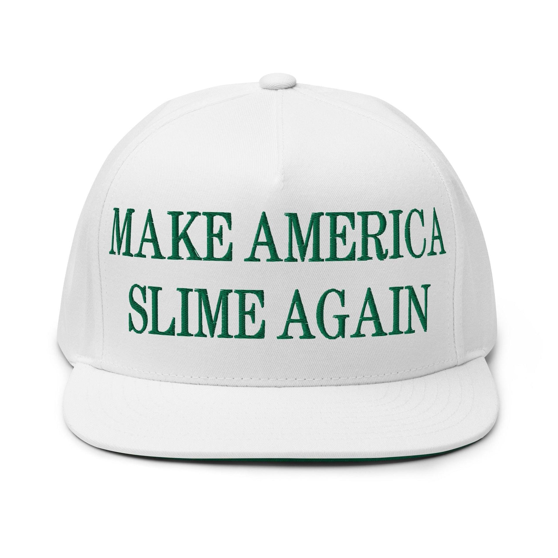Make Us Slime Again Embroidered 5 Panel Flat Bill Brim Snapback Hat Default Title Capital Crowns Make Again