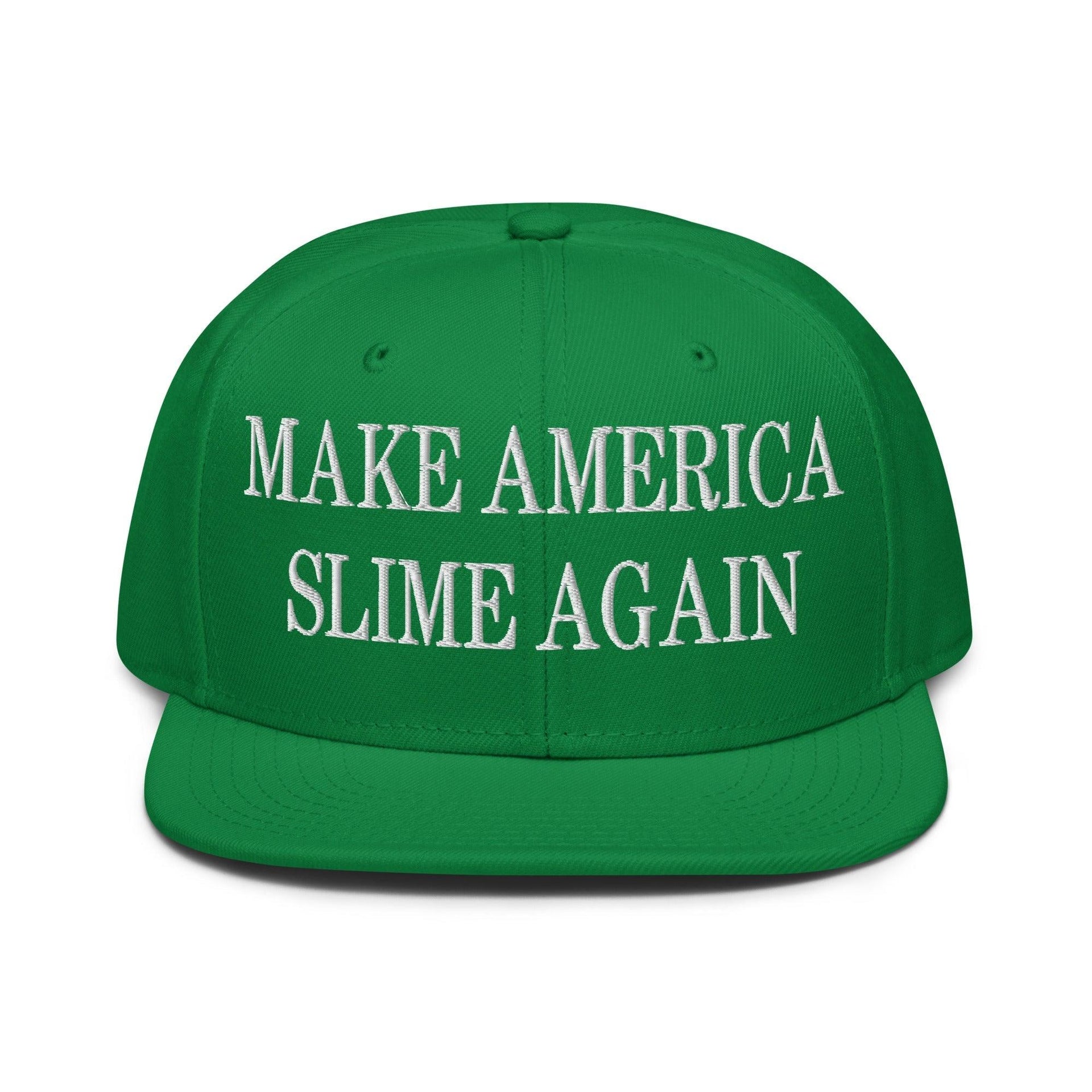 Make Us Slime Again Embroidered Flat Bill Brim Snapback Hat Default Title Capital Crowns Make Again