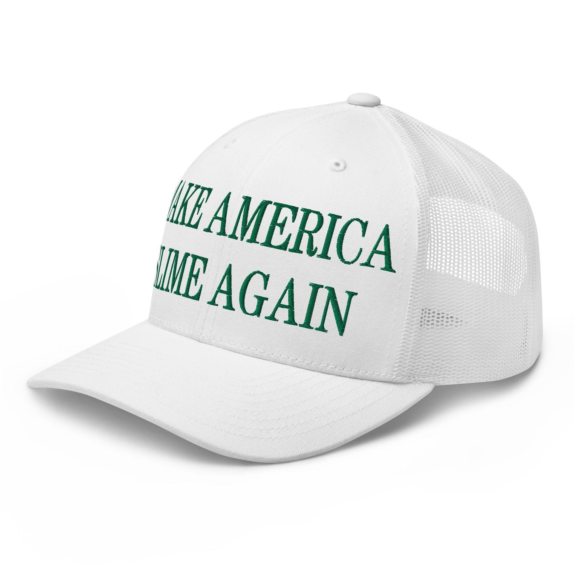 Make Us Slime Again Embroidered Mesh Trucker Hat Capital Crowns Make Again Trucker Hats