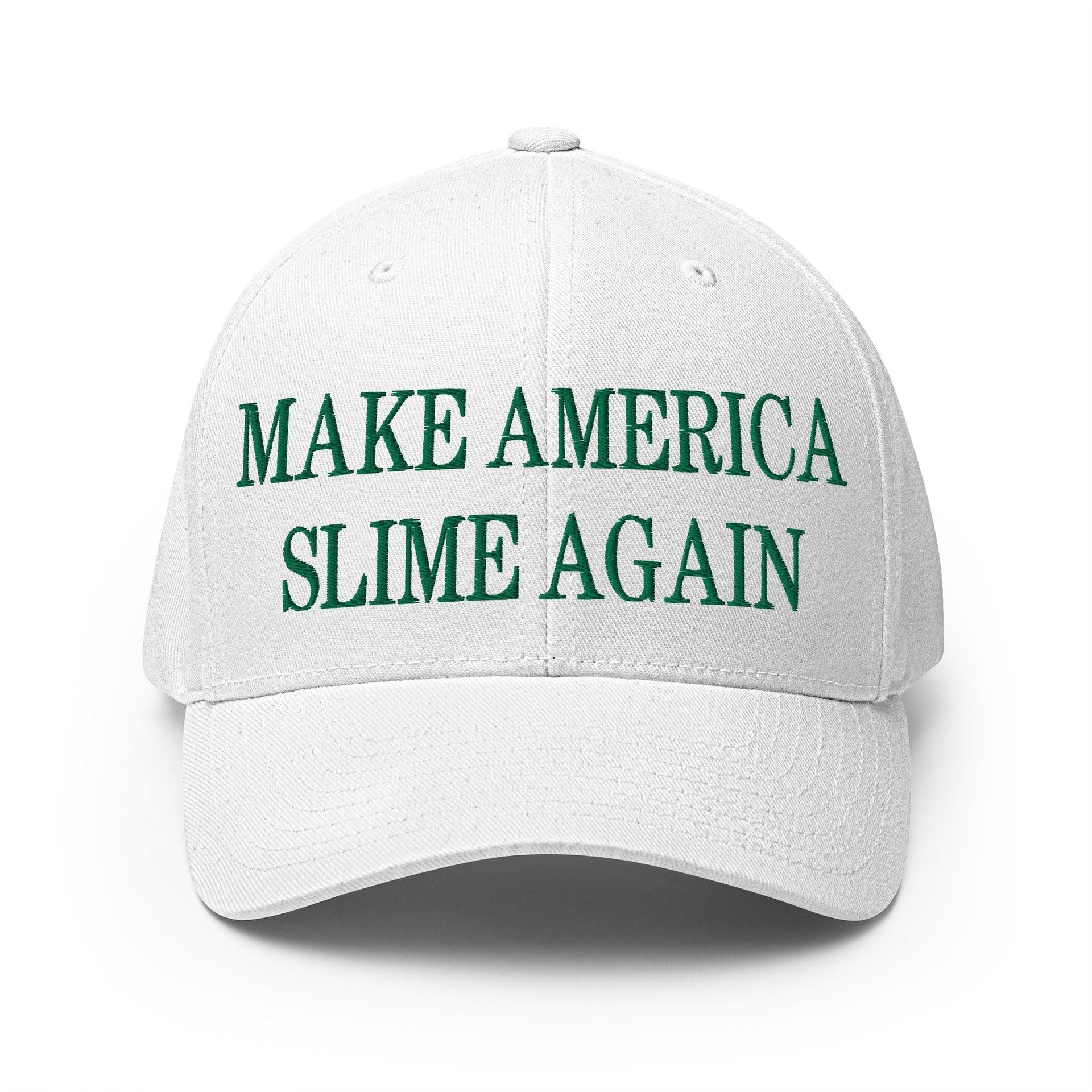 Make Us Slime Again Embroidered Stretch Fit Baseball Hat Capital Crowns Make Again Stretch Fit