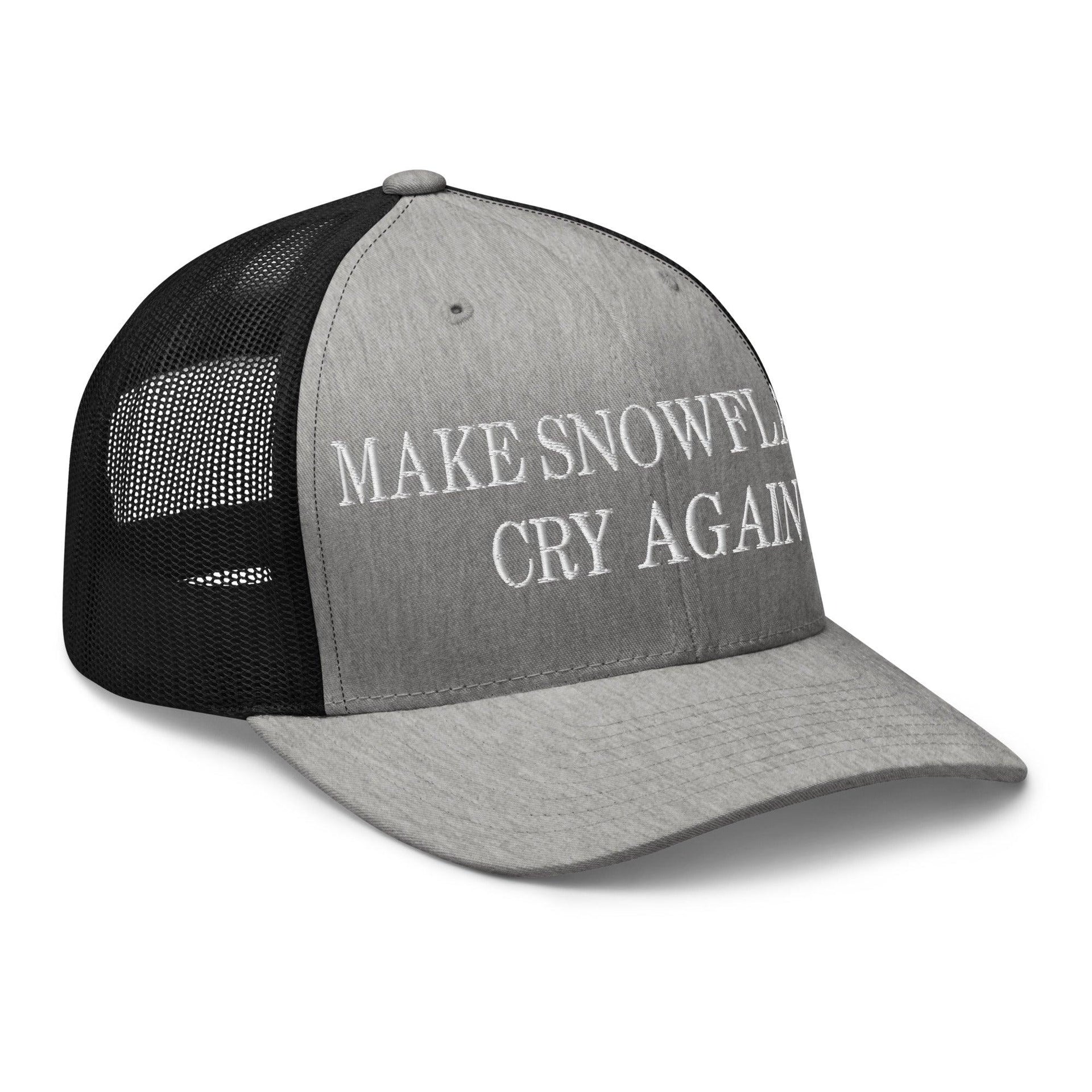 Make Snowflakes Cry Again Embroidered Mesh Trucker Hat Capital Crowns Make Again Trucker Hats