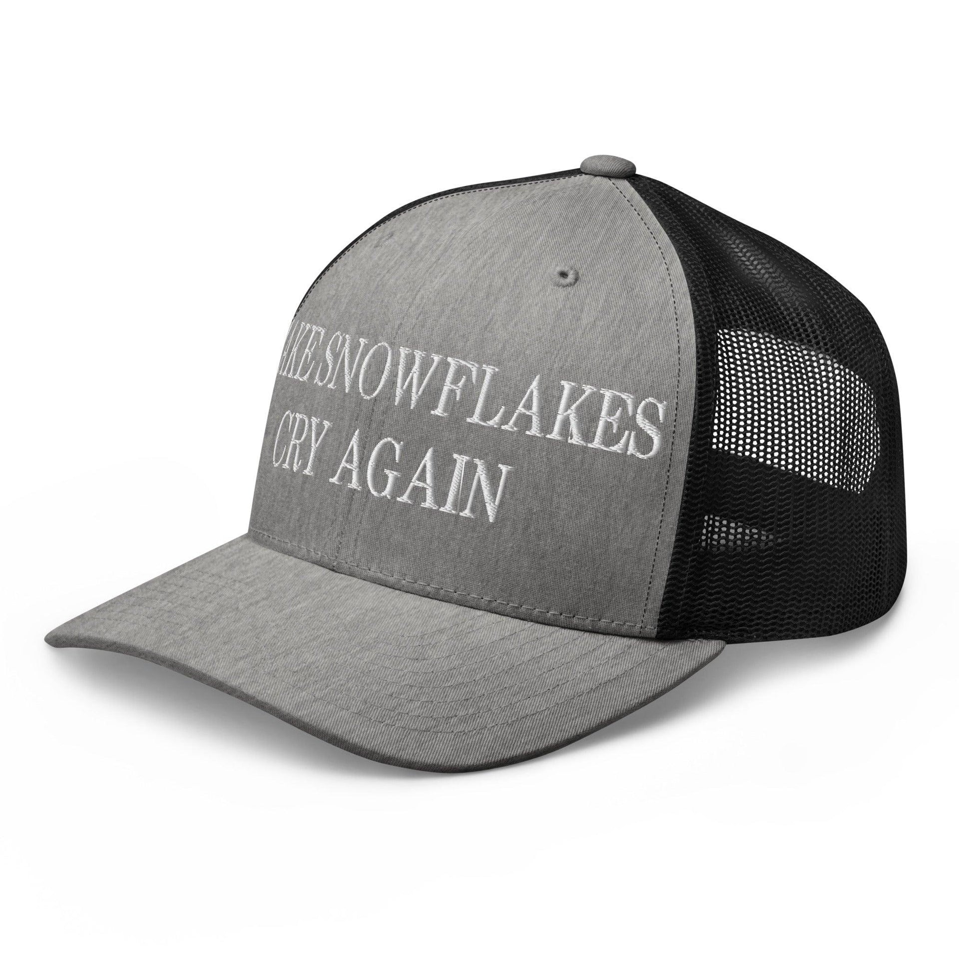 Make Snowflakes Cry Again Embroidered Mesh Trucker Hat Capital Crowns Make Again Trucker Hats