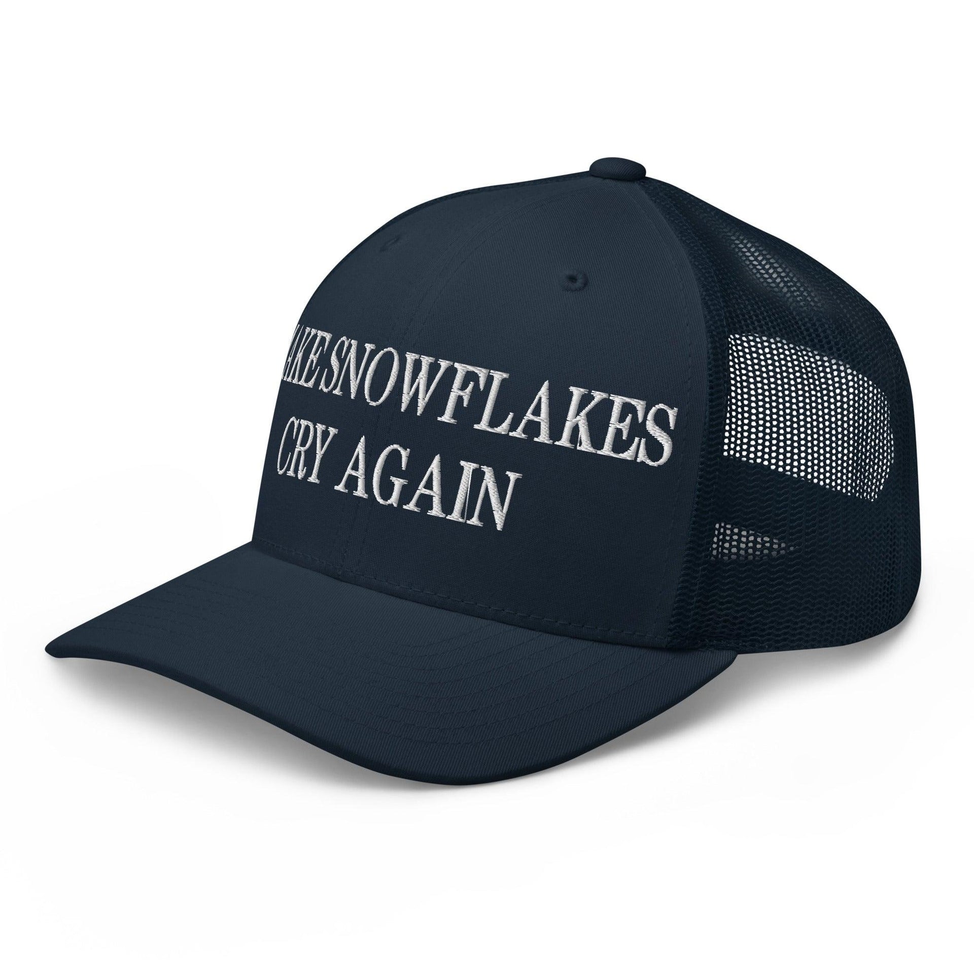Make Snowflakes Cry Again Embroidered Mesh Trucker Hat Capital Crowns Make Again Trucker Hats