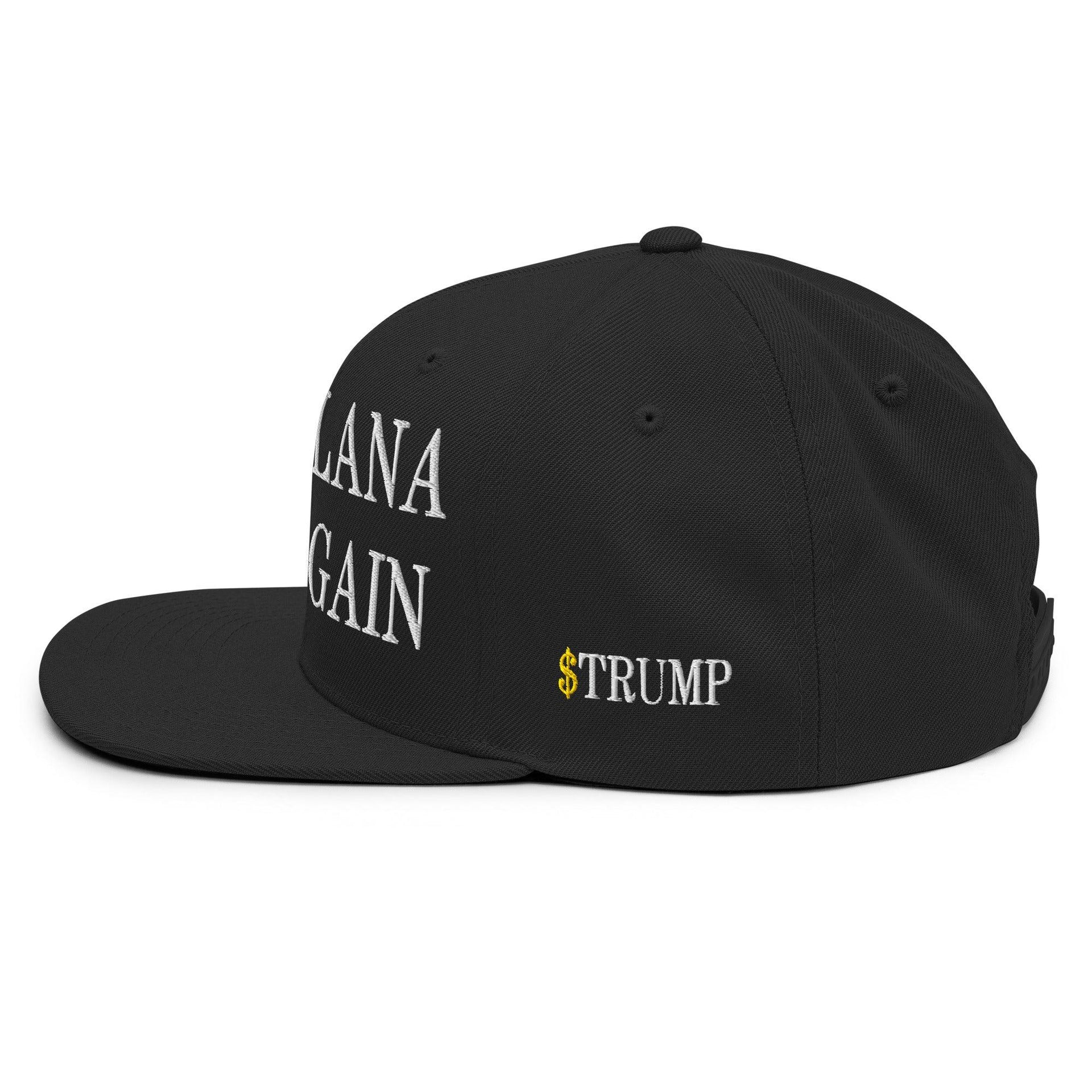 Make Solana Great Again $Trump Official Trump Meme Coin Embroidered Flat Brim Bill Snapback Hat Capital Crowns Crypto LADs Make Again Snapback Hats