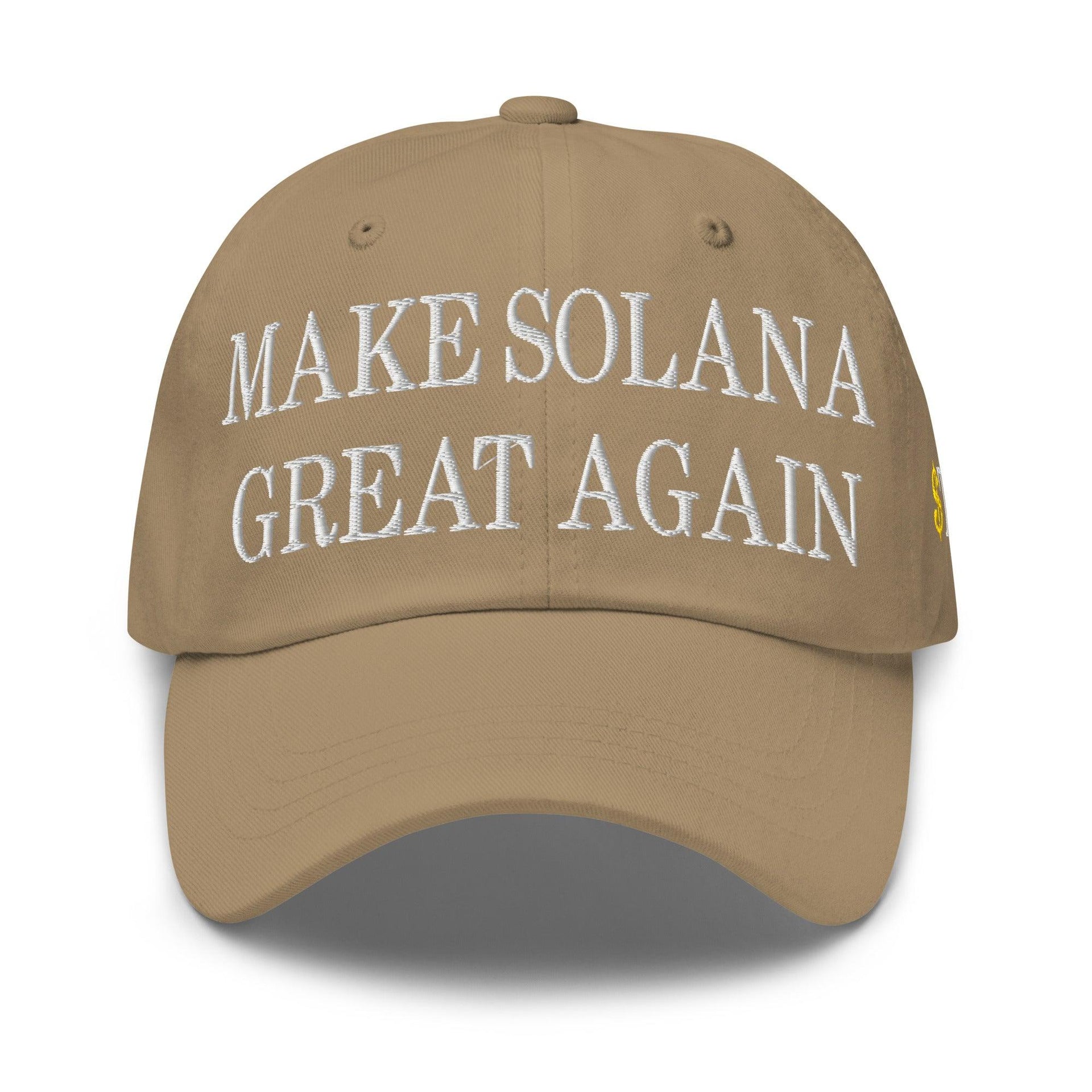 Make Solana Great Again $Trump Official Trump Meme Coin Embroidered Unstructured Dad Hat Capital Crowns Crypto Dad Hats LADs Make Again