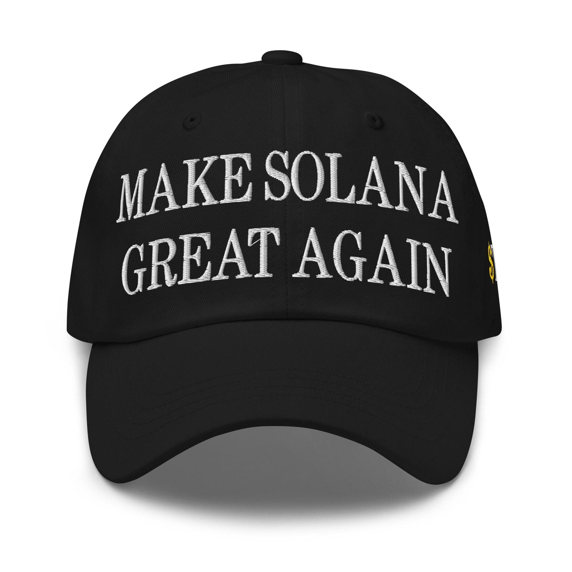 Make Solana Great Again $Trump Official Trump Meme Coin Embroidered Unstructured Dad Hat Capital Crowns Crypto Dad Hats LADs Make Again