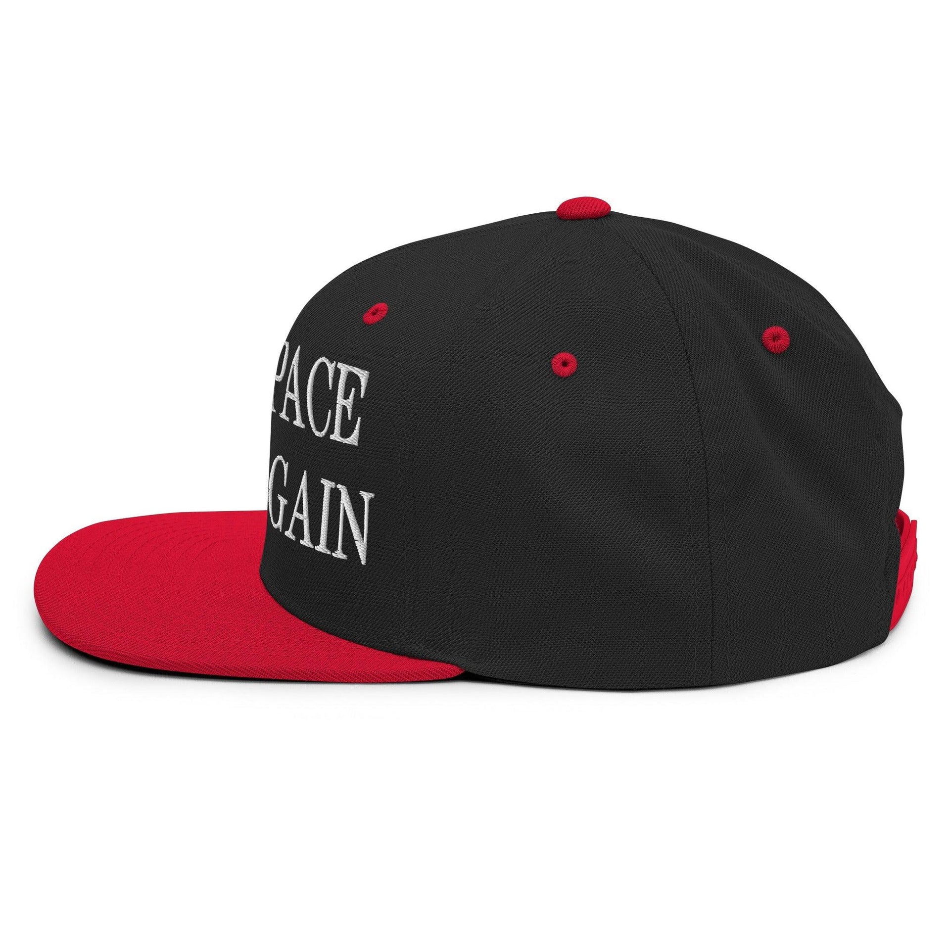 Make Space Great Again Embroidered Flat Bill Brim Snapback Hat Capital Crowns LADs Make Again