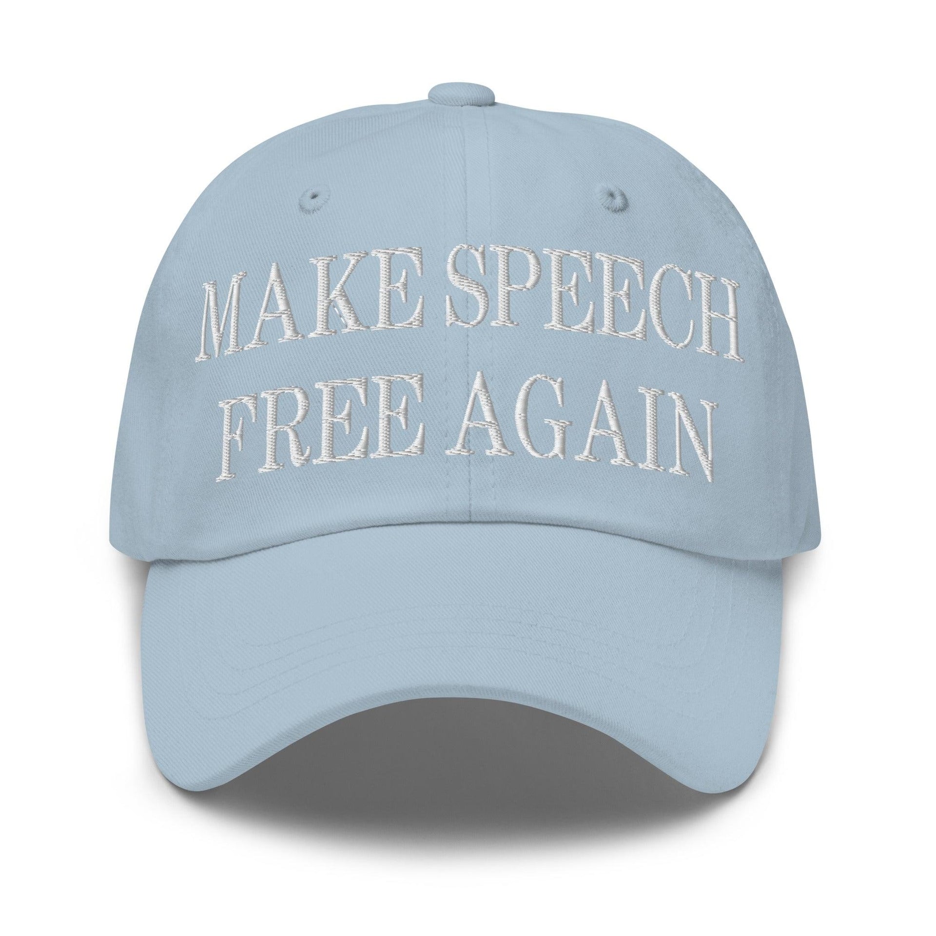 Make Speech Free Again Embroidered Dad Hat Light Blue Capital Crowns Dad Hats LADs Make Again