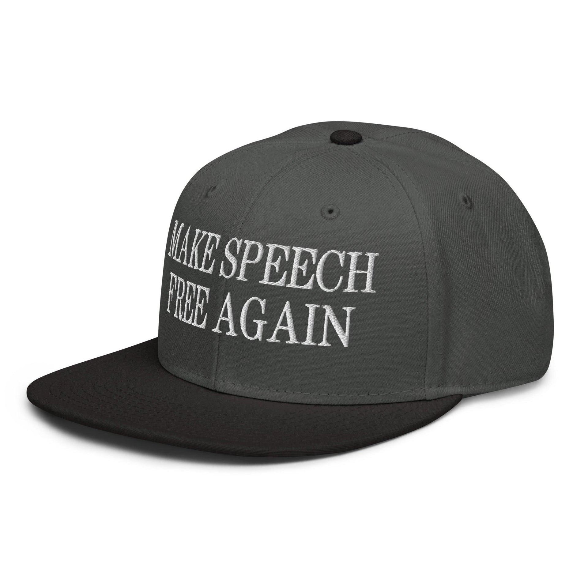 Make Speech Free Again High Crown Snapback Hat Capital Crowns LADs Make Again Snapback Hats