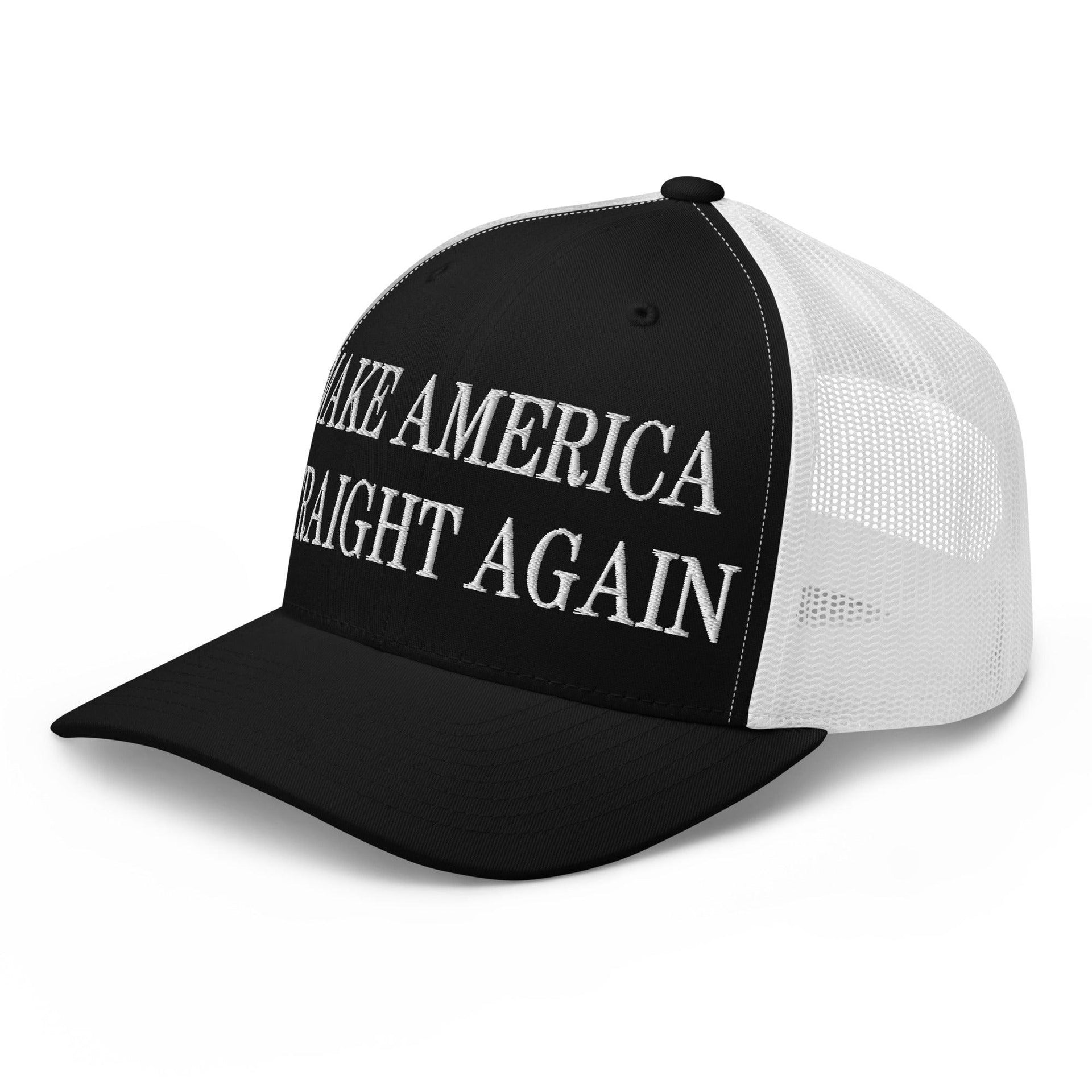 Make Us Straight Again Embroidered Mesh Trucker Hat Capital Crowns Make Again Trucker Hats