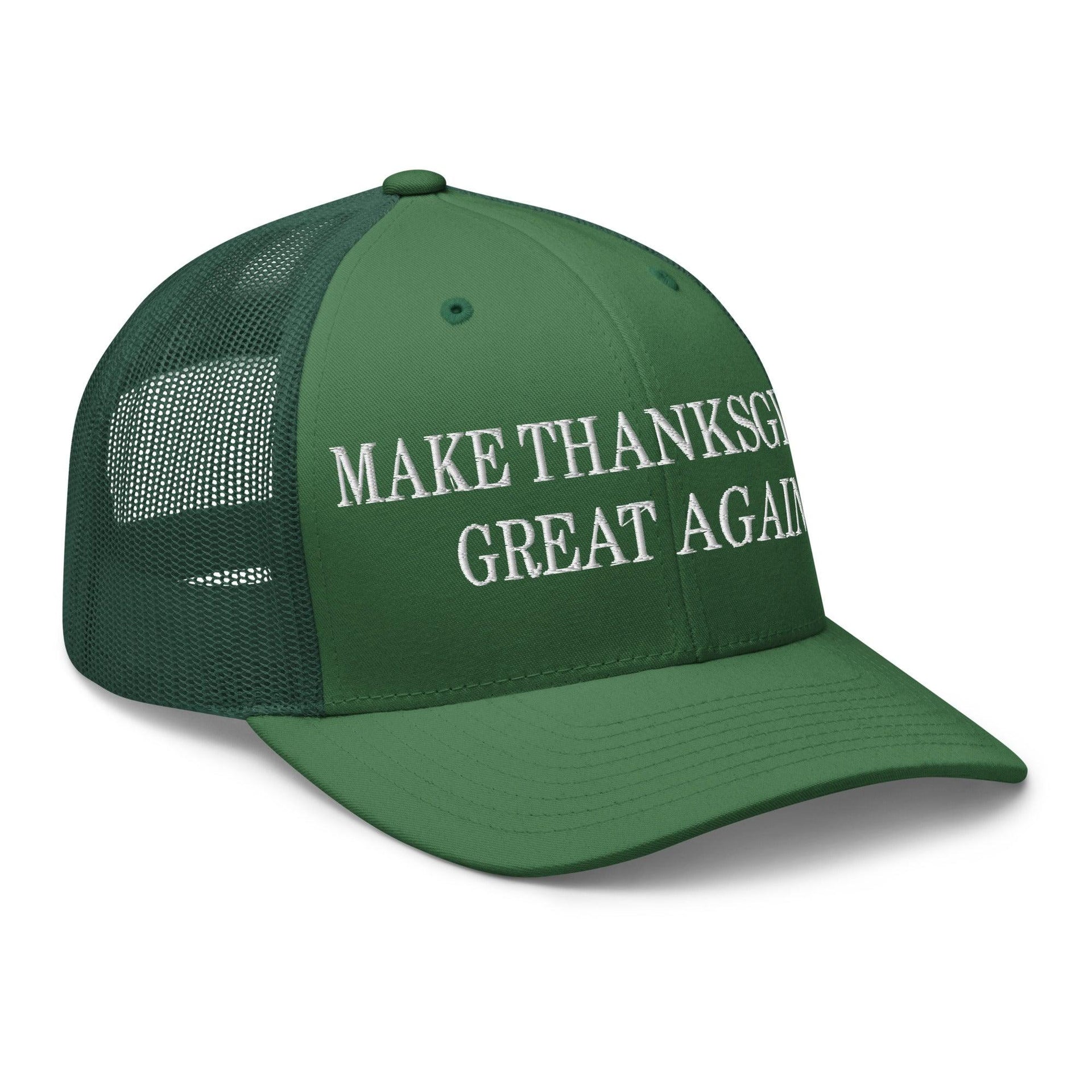 Make Thanksgiving Great Again Embroidered Mesh Trucker Hat Capital Crowns LADs Make Again Trucker Hats